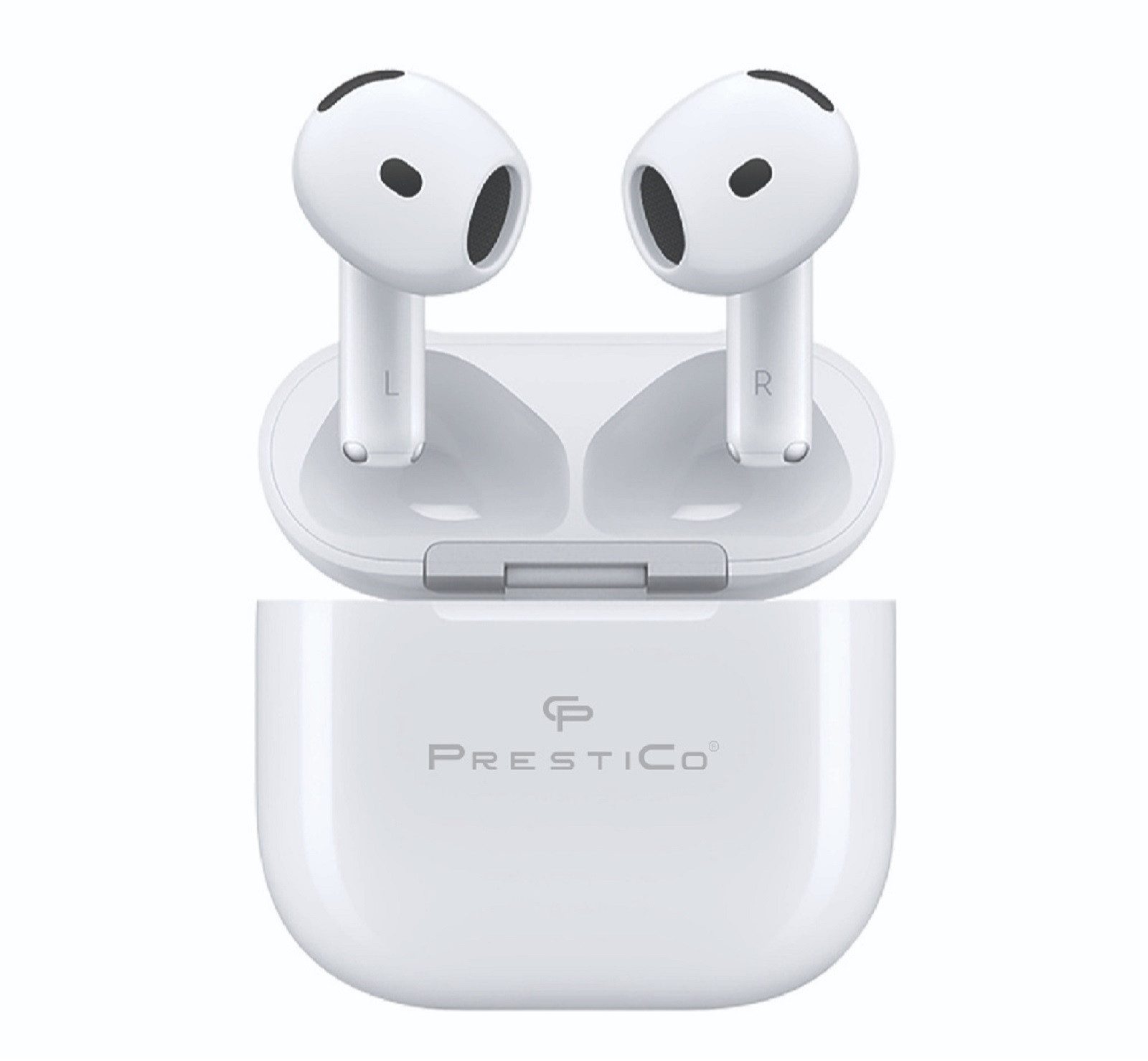 PrestiCo JL6 AIR BLUE PRO X6 weiß Bluetooth-Kopfhörer (Positionierungsfunktion, Bluetooth, TWS, Stereo, 4h Spielzeit, USB-C, ergonomisch)