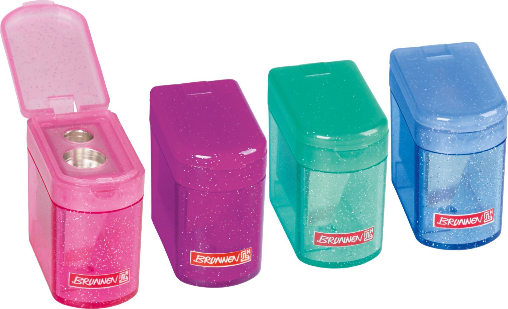 BRUNNEN Anspitzer BRUNNEN 1029848 Dosenspitzer "Klicki Glitter" 4 x 2,5 x 3,7 cm