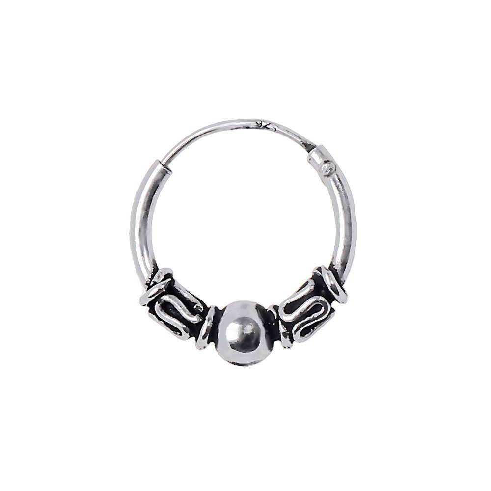 Single-Creole 925 Silber Single Ohrring Keltische Creole Gothic
