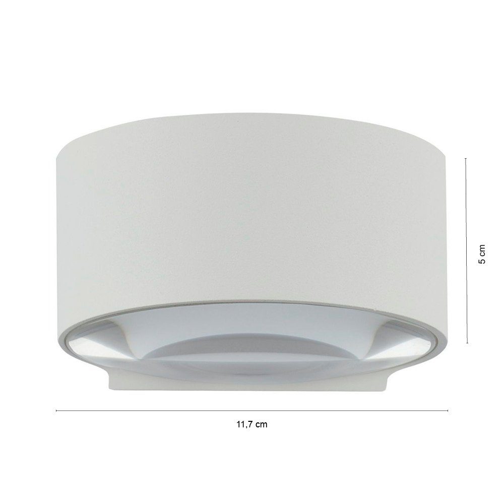 Leuchtmittel enthalten: Wandleuchte Wandleuchte, fest Aluminium Ja, LED LED, LED Weiß warmweiss, Wandleuchte, 2700K IP54, in aus Wandlampe, verbaut, Wandlicht Hudson keine 720lm 2x4W famlights Angabe,