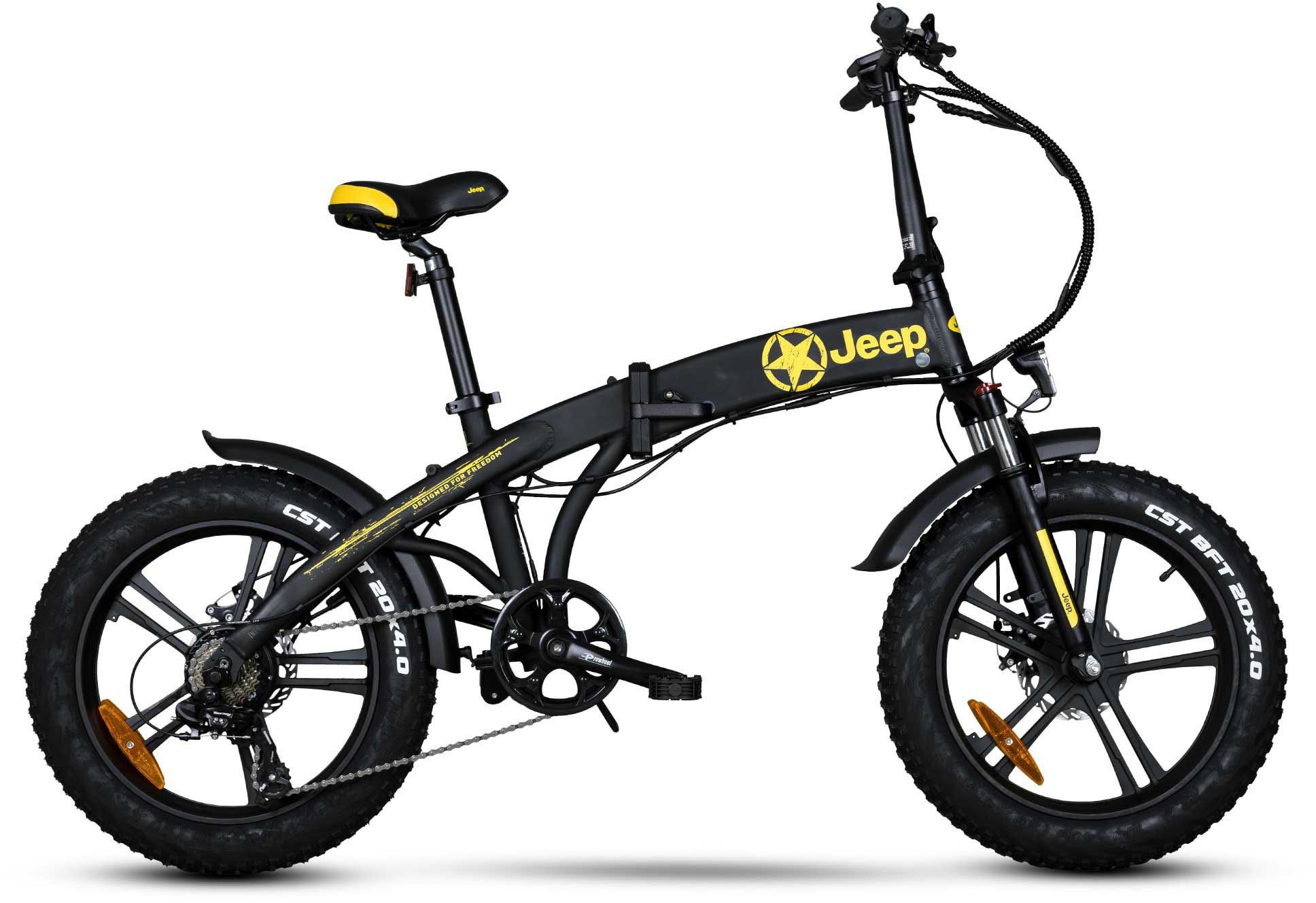 Jeep E-Bikes E-Bike FR 7020, 7 Gang, Kettenschaltung, Heckmotor, (mit Akku-Ladegerät), Pedelec, Elektrofahrrad für Damen u. Herren, Faltrad