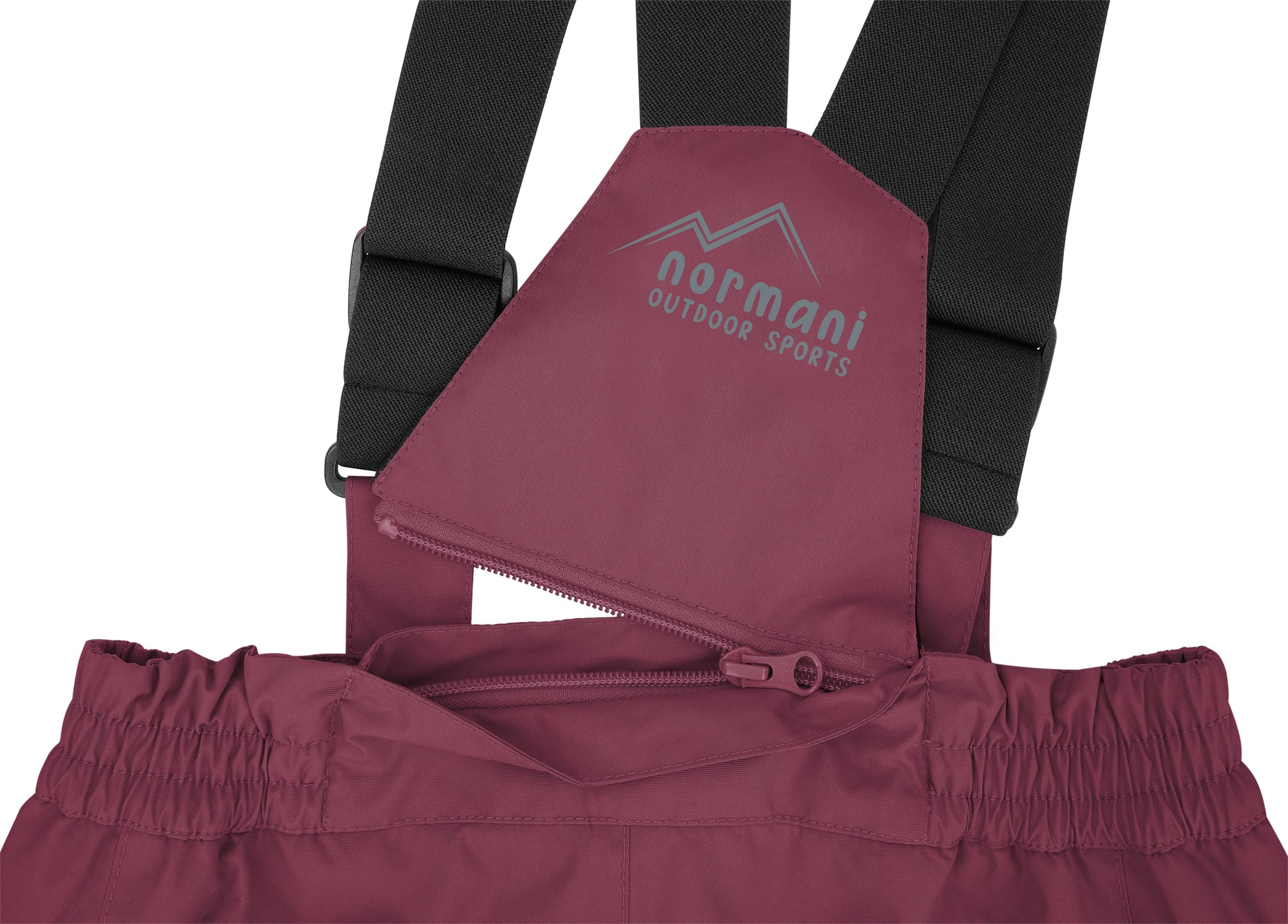 normani Schneehose Kinder Winterhose Chena Wasserdichte Skihose mit abnehmbaren Hosenträgern Latzhose Thermohose