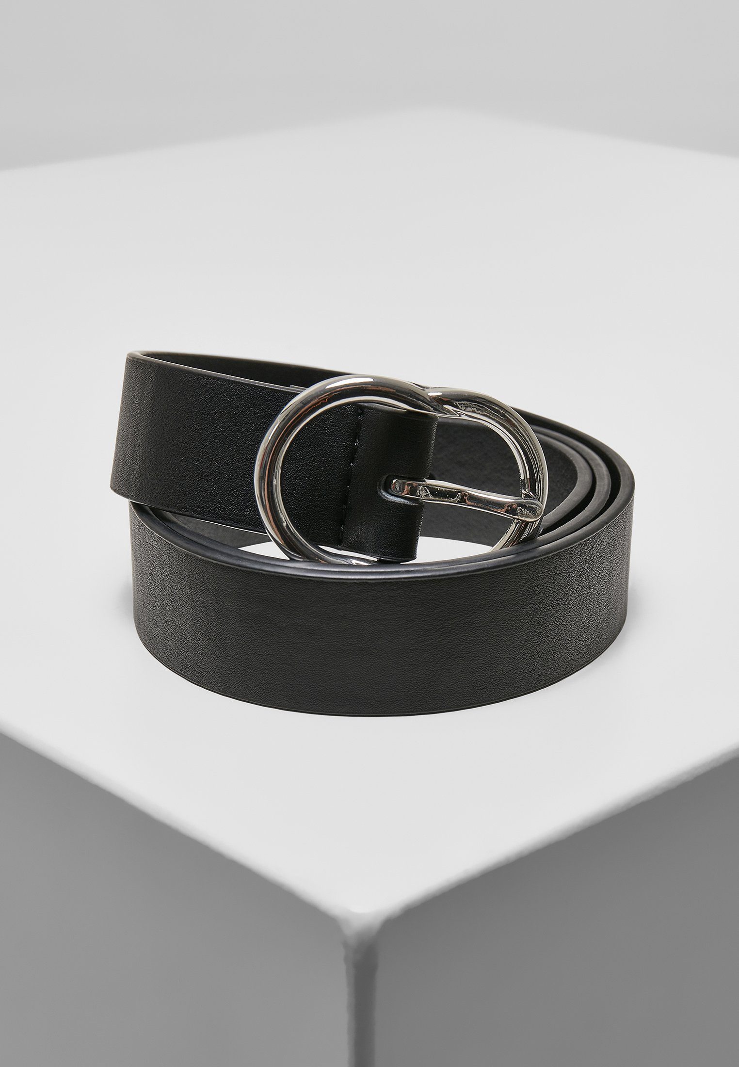 URBAN CLASSICS Hüftgürtel Accessoires Small Ring Buckle Belt black-silver