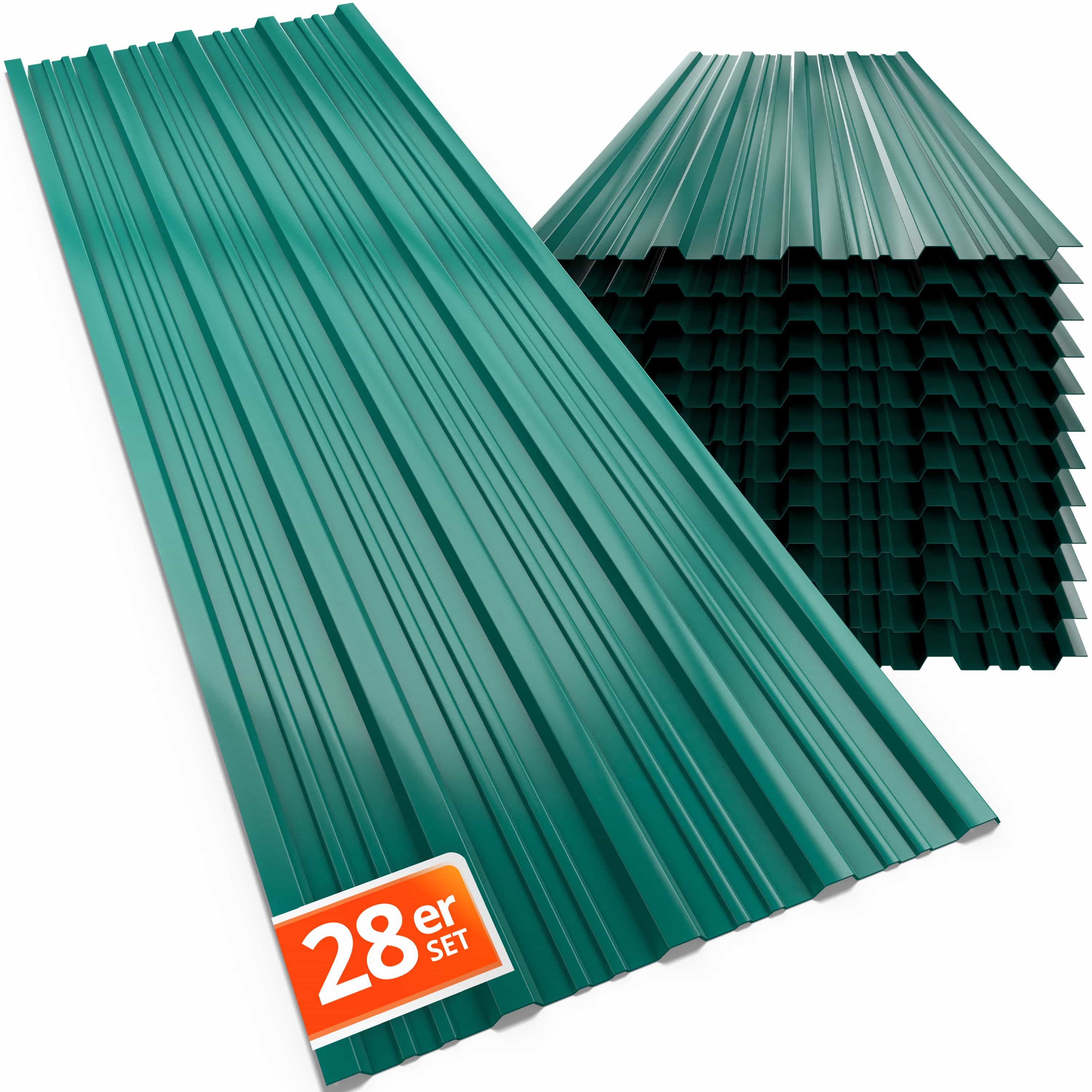 Gardebruk Gerätehaus, BxT: 46x110 cm, 28x Trapezblech 110x46cm = 14m² Verzinkt Rostresistent Wetterfest