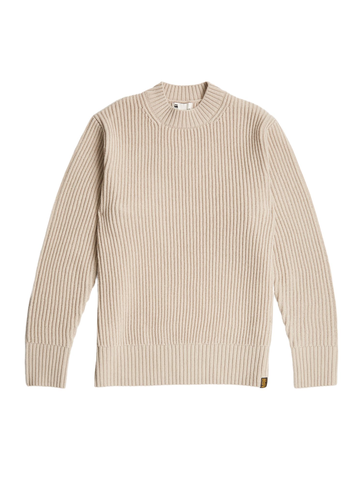 G-STAR Strickpullover natur,Casual,Wolle,Strukturiert,Rundhals,Langarm,Regular Fit