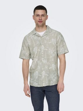 ONLY & SONS Hawaiihemd ONSCAIDEN SS RESORT AOP LINEN SHIRT NOOS