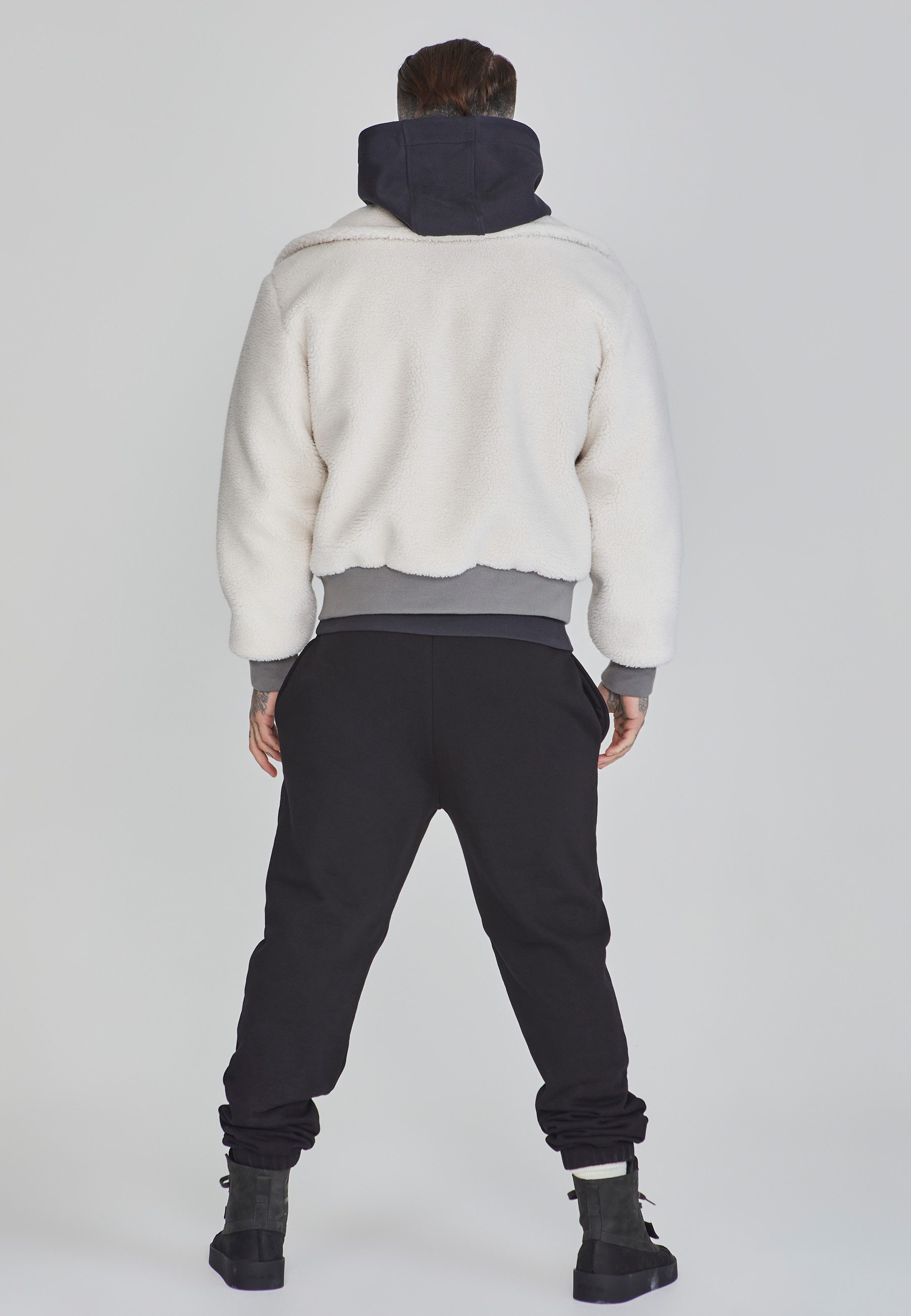 Siksilk Bomberjacke SikSilk Herren Ecru Bomberjacke