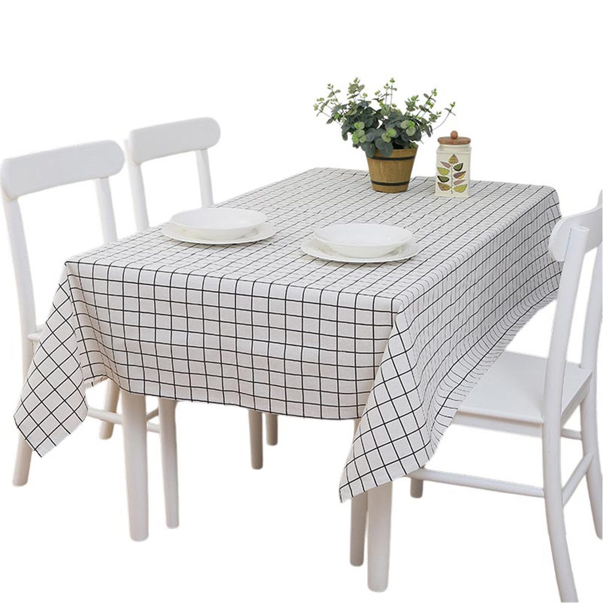 LAPAPRO Tischdecke Wasserdichte Rechteckige Karierte Tischdecke, günstig online kaufen