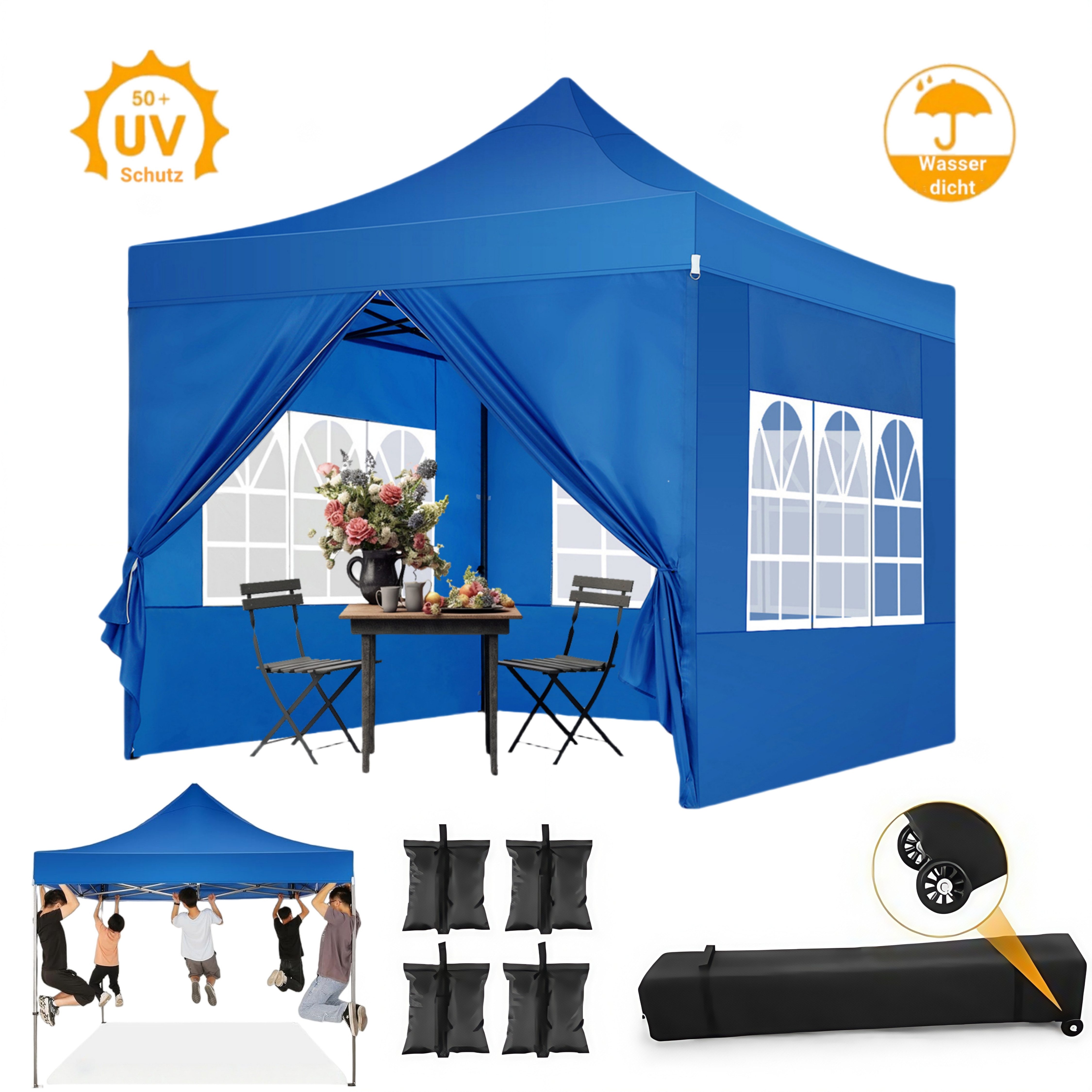 Tooluck Faltpavillon 3x3m Premium Pavillon mit günstig online kaufen