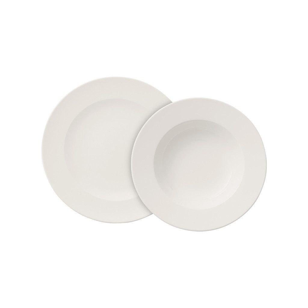Villeroy & Boch Geschirr-Set For Me Dinner-Set 8-teilig (8-tlg), 4 Personen, Porzellan, Premium Porcelain, mikrow.- & spülm.sicher, Made in Germany