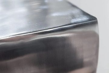 LebensWohnArt Couchtisch Design Beistelltisch GIRO Aluminium 45cm silber