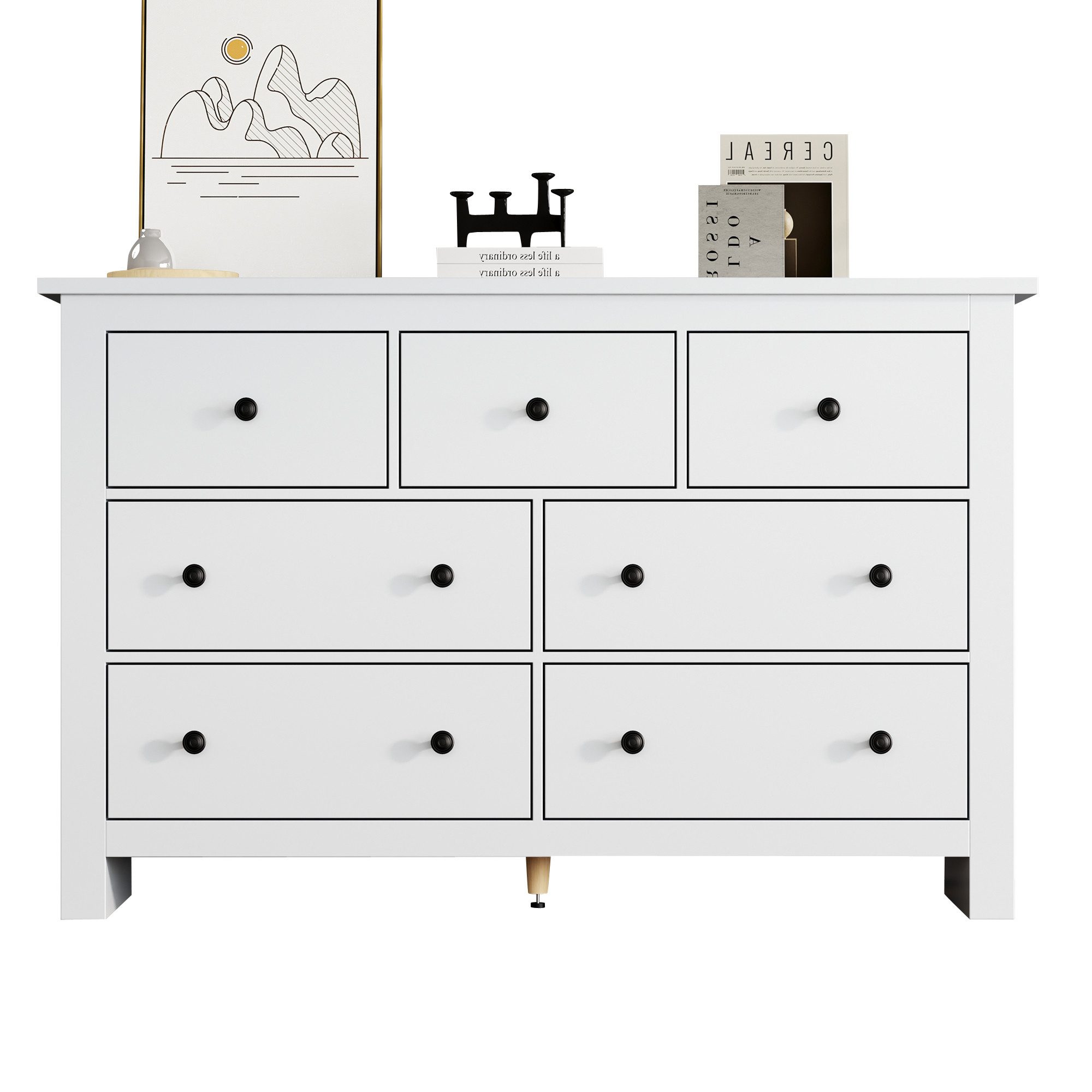 MODFU Sideboard mit mehreren Schubladen (Kaffee günstig online kaufen