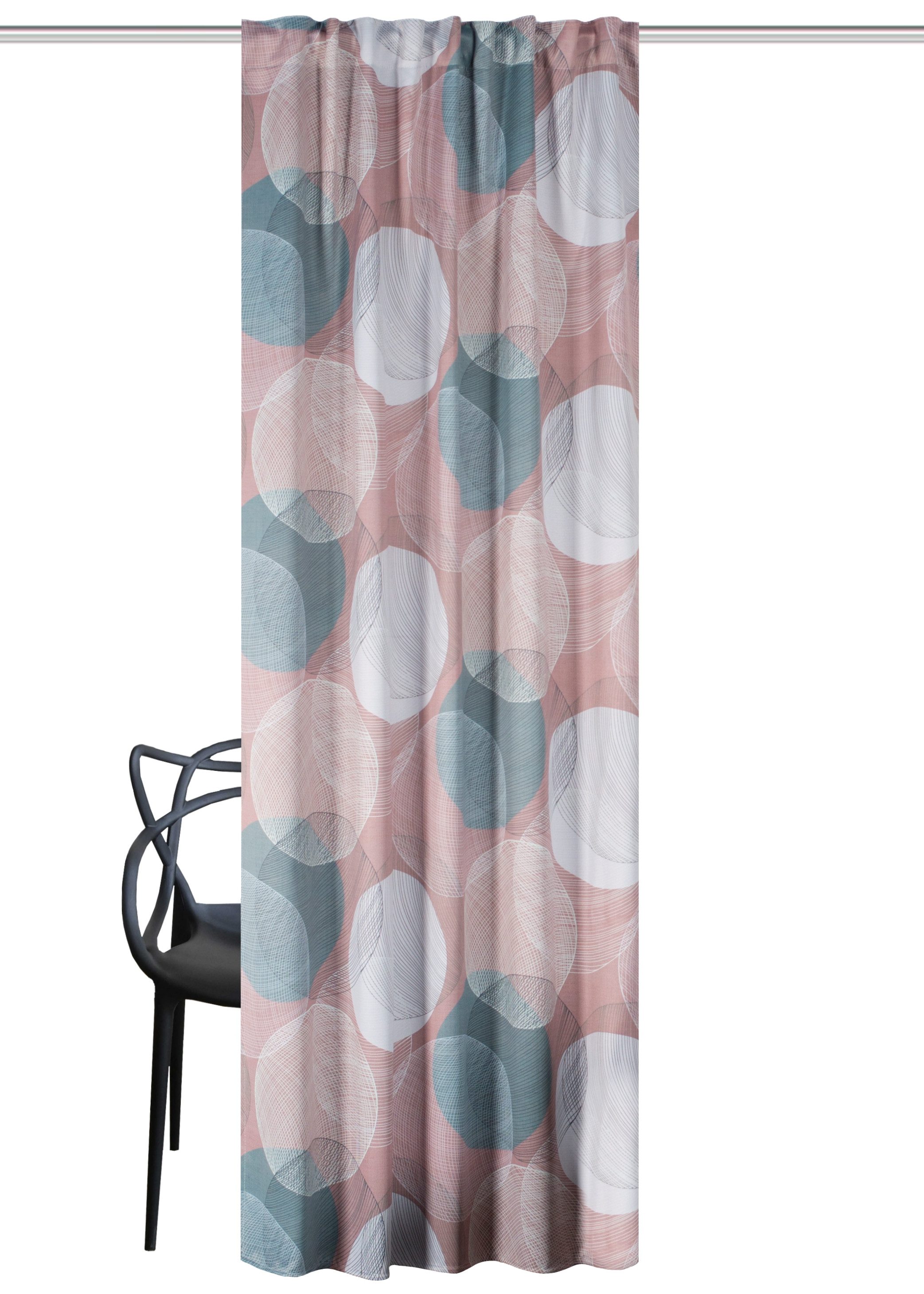 HOME WOHNIDEEN Vorhang Abdunklungsschal MILLAN Digitalbedruckt, 245x135 cm, Kombiband (1 St), abdunkelnd, Polyester