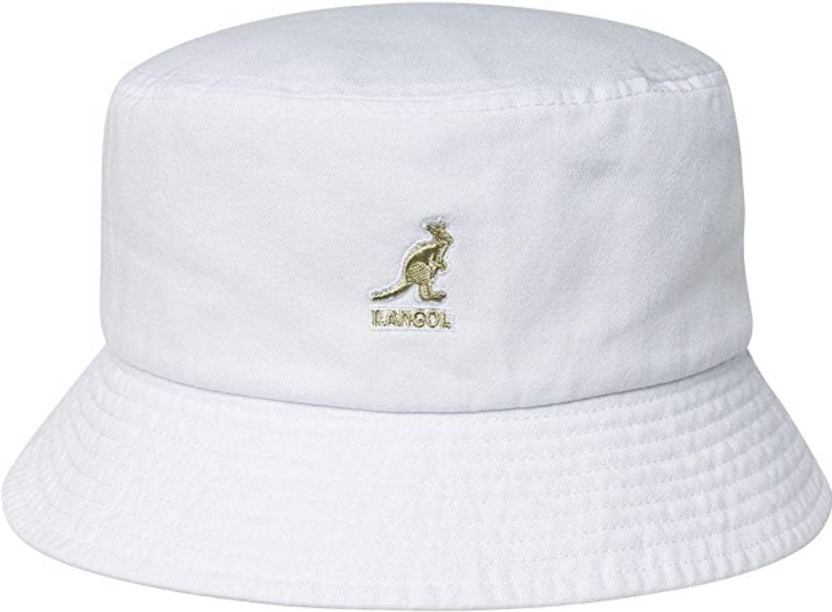 Kangol Schlapphut Washed Bucket Krempenbreite: ca. 5.8 cm,Kopfhöhe: ca. 10 cm weiß