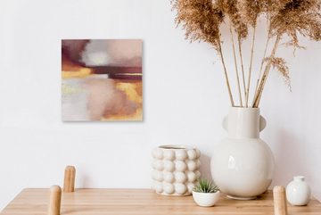 OneMillionCanvasses® Leinwandbild Malen - Abstrakt - Pastell, (1 St), Leinwand Bilder für Wohnzimmer Schlafzimmer