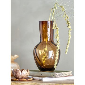 Bloomingville Dekovase Saiqa, Vase in Braun, 27cm, aus Glas
