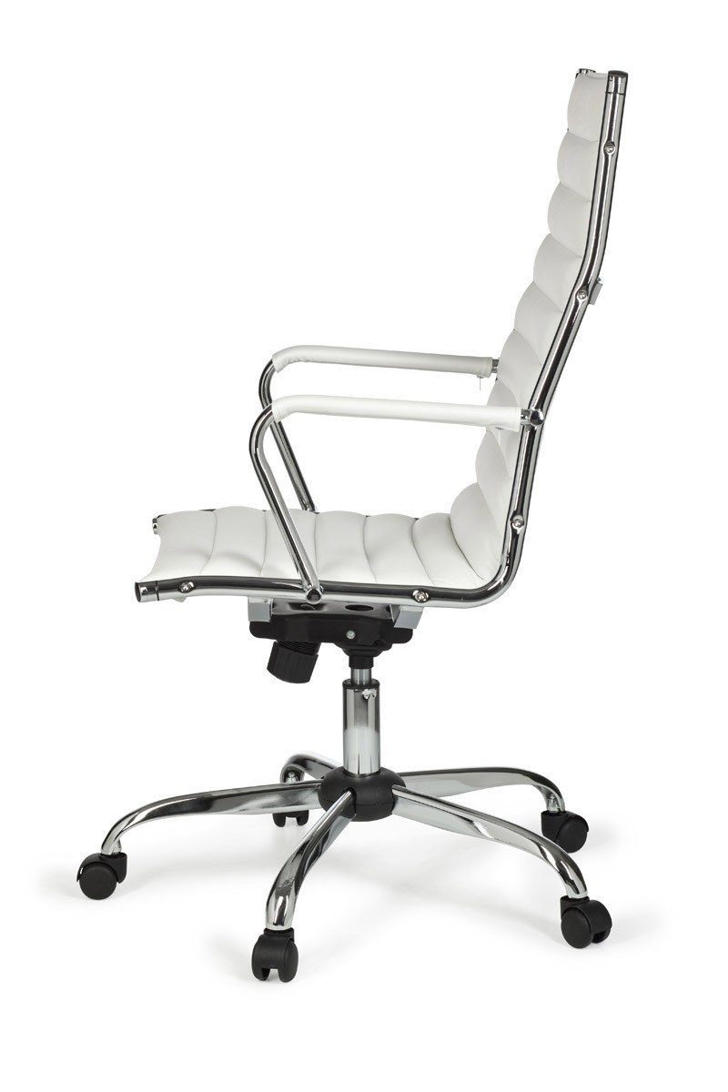 X-XL Bezug 110 Schreibtischstuhl 1 Chefsessel Weiß Kunst-Leder furnicato Bürostuhl GENF kg