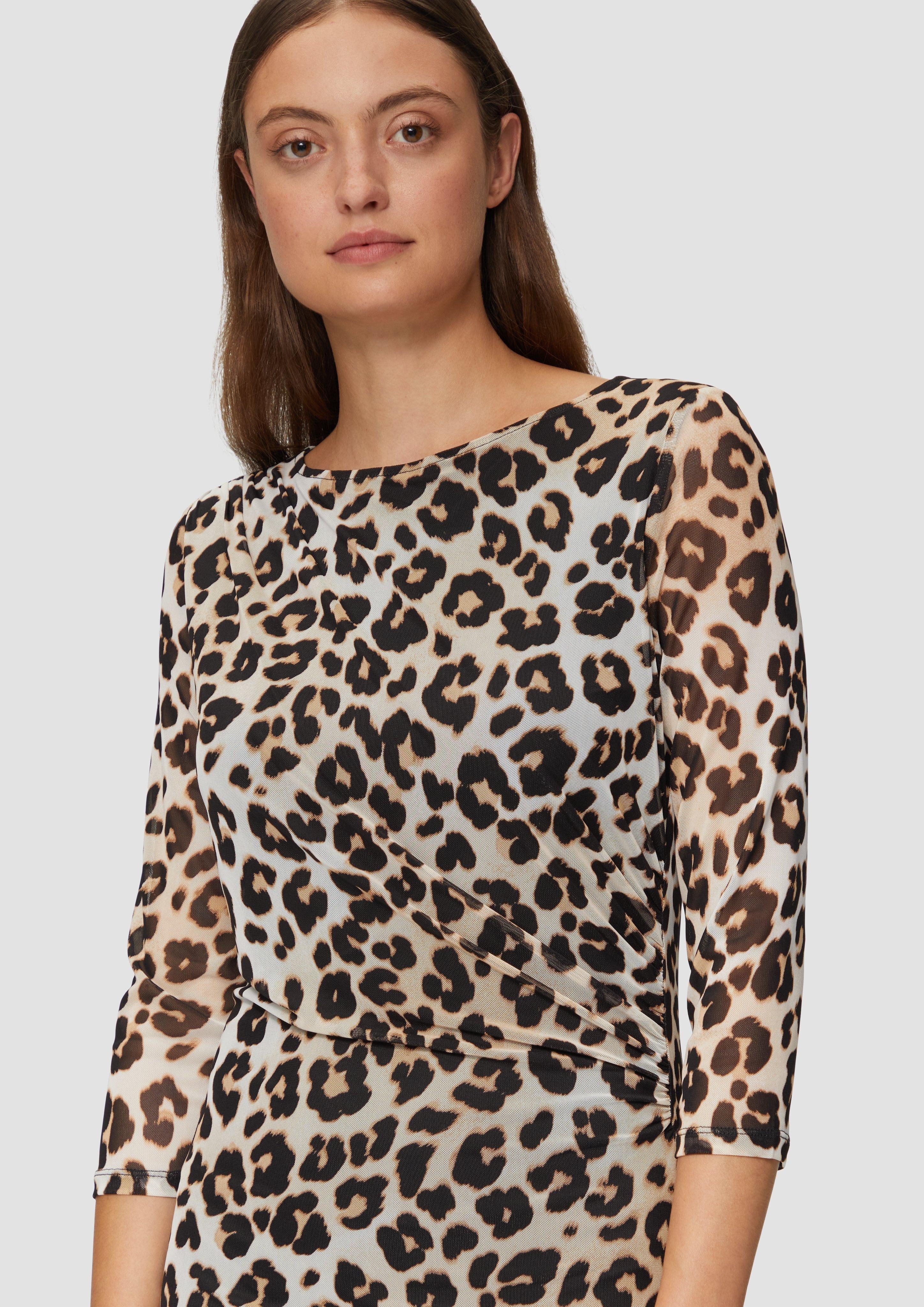 s.Oliver Maxikleid Gemustertes Mesh-Kleid im Slim günstig online kaufen