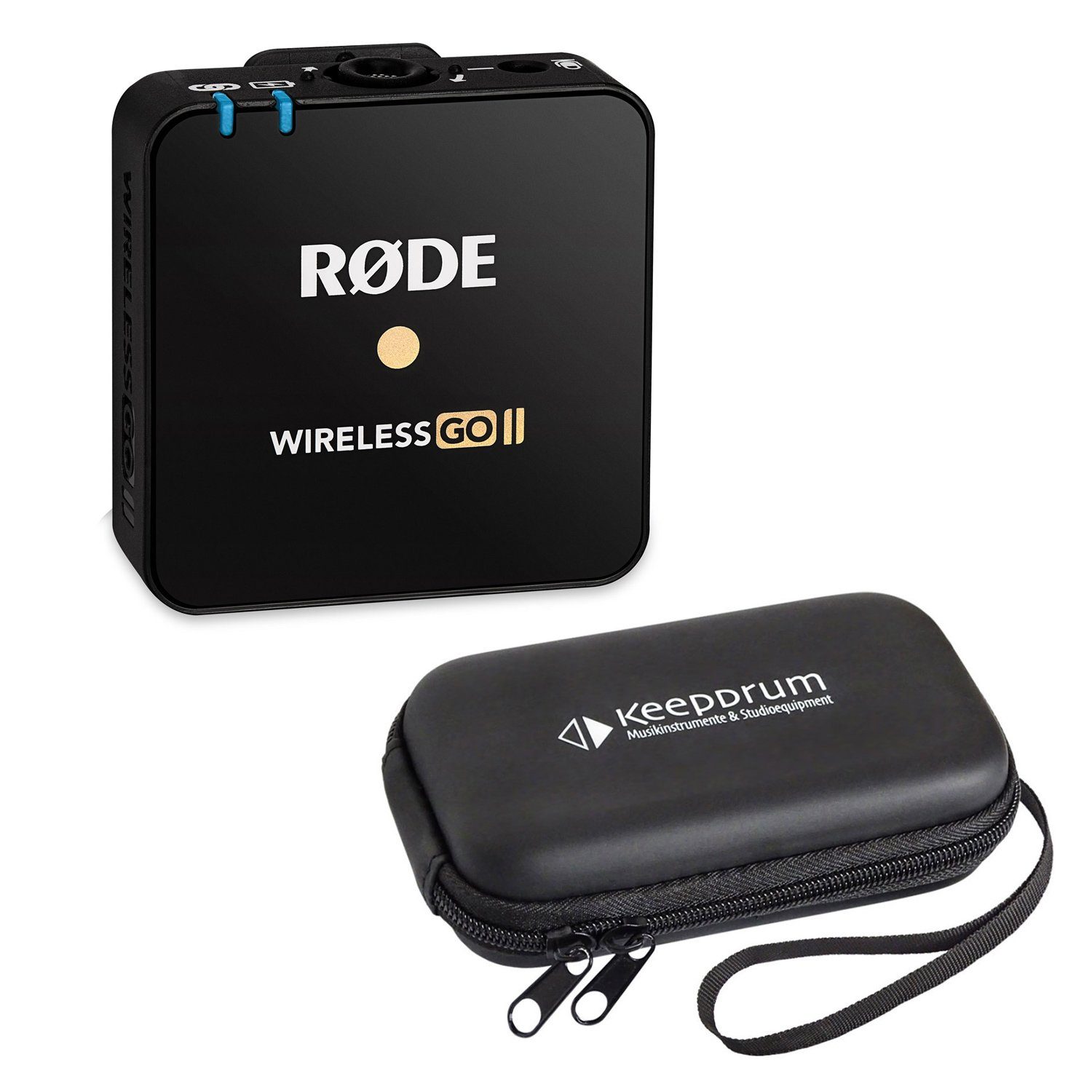 Rode Wireless GO II TX Mikrofon Modul mit Softcase Digitales Aufnahmegerät