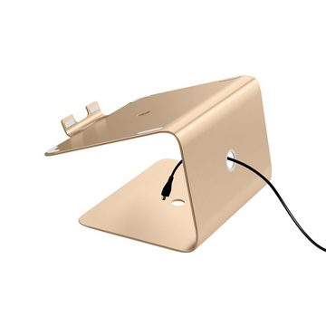 SLABO Notebookhalterung Laptopständer für MacBook, MacBook Air, MacBook Pro, Notebooks "Aluminium" - GOLD Laptop-Ständer