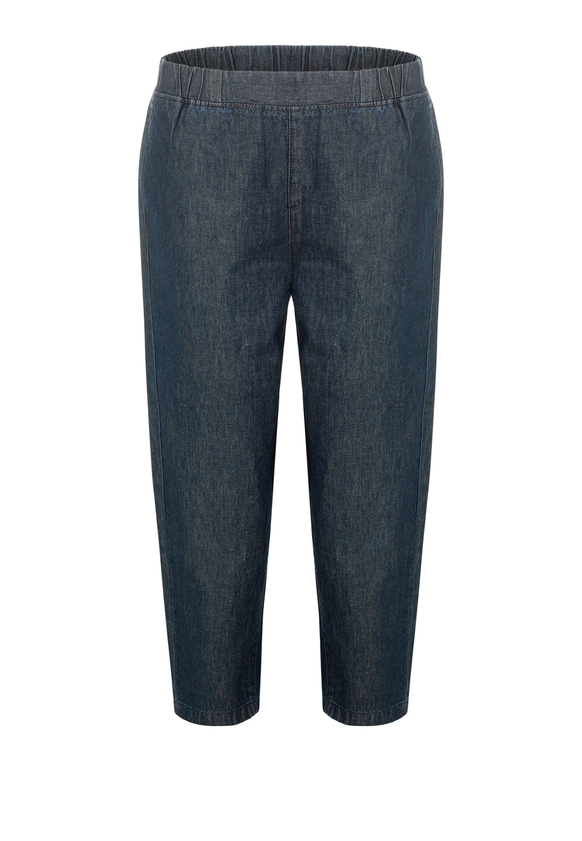 GIORDANO aus 3/4-Hose darkblue-denim Material Audrey leichtem