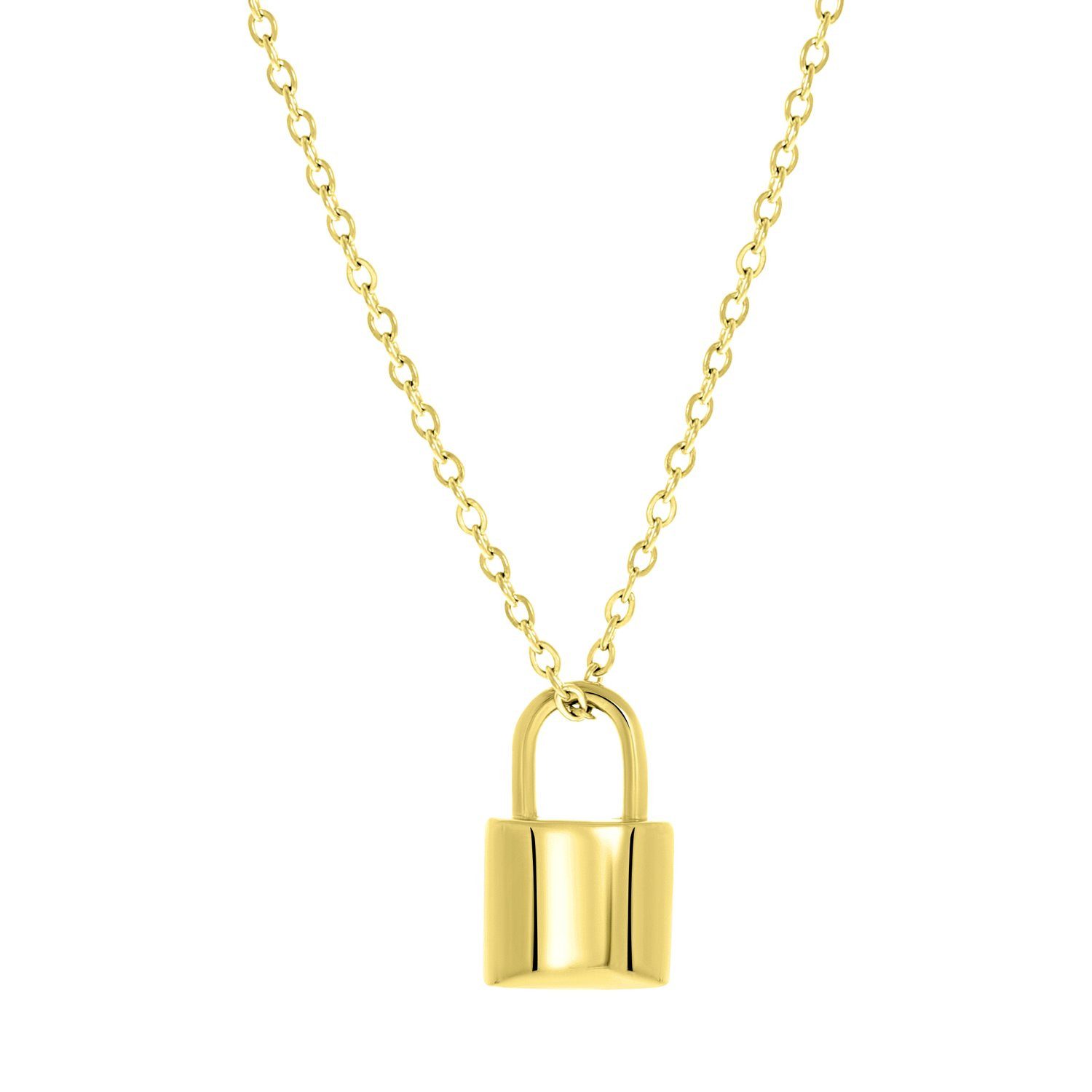 LUCARDI Namenskette Halskette - Stahl - Gold - Damen
