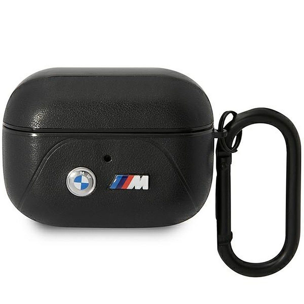 BMW Kopfhörer-Schutzhülle AirPods Case Lederhülle, BMW Lizenzprodukt, Kunstleder, Karabinerhaken