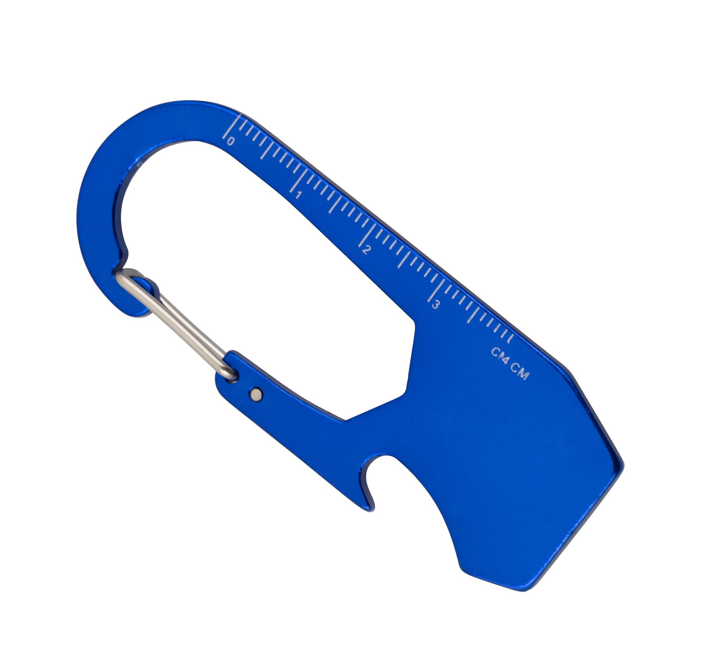 Best Offer Schlüsselanhänger Schlüsselanhänger mit Karabinerhaken,Flaschenöffner,Lineal / Farbe: bl