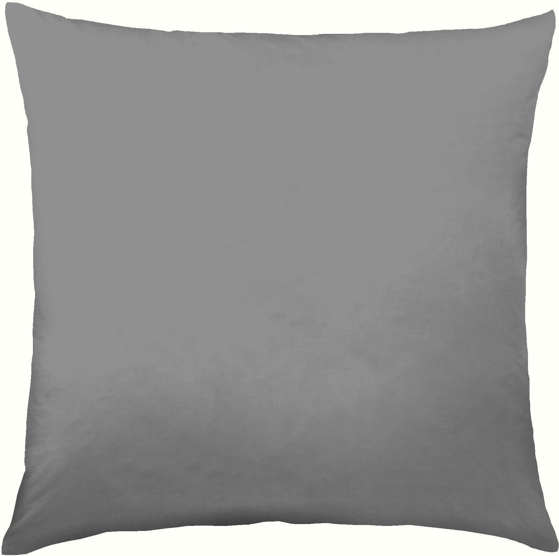 Kaeppel Kissenbezug Uni Mako-Satin, 100% Baumwolle, (1 Stück), Kissenhülle in vielen schönen Farbtönen mit Reißverschluss