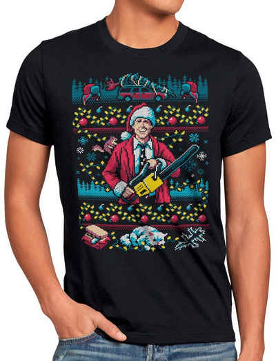 style3 Print-Shirt Griswold Schöne Bescherung Kevin Weihnachten Ugly Pulli Strick