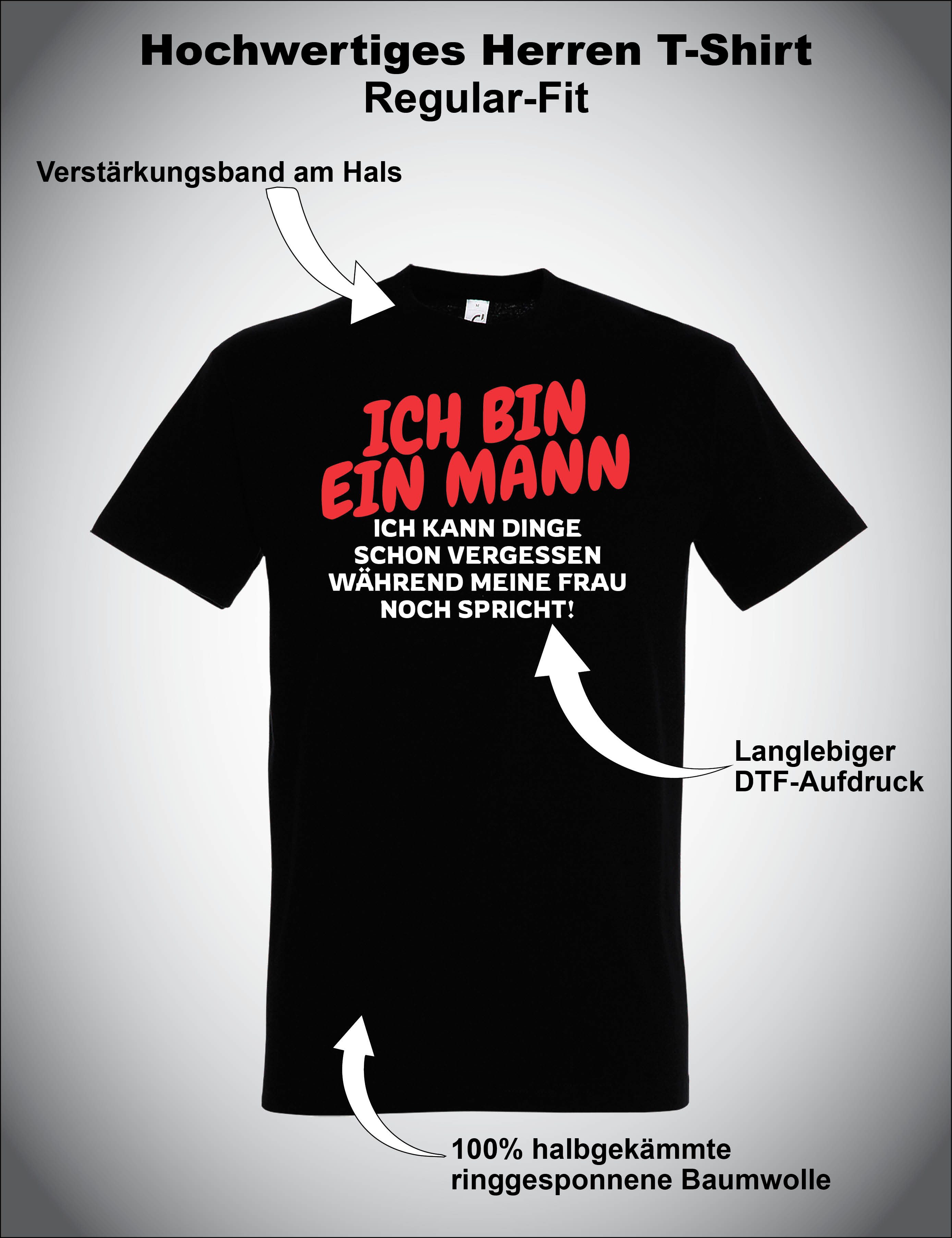 Youth Designz T-Shirt "Ich bin ein Mann"Herren T-Shirt Aufdruck Statement Geschenk Ehemänner mit lustigen Print für Männer – Bild 3 von 5