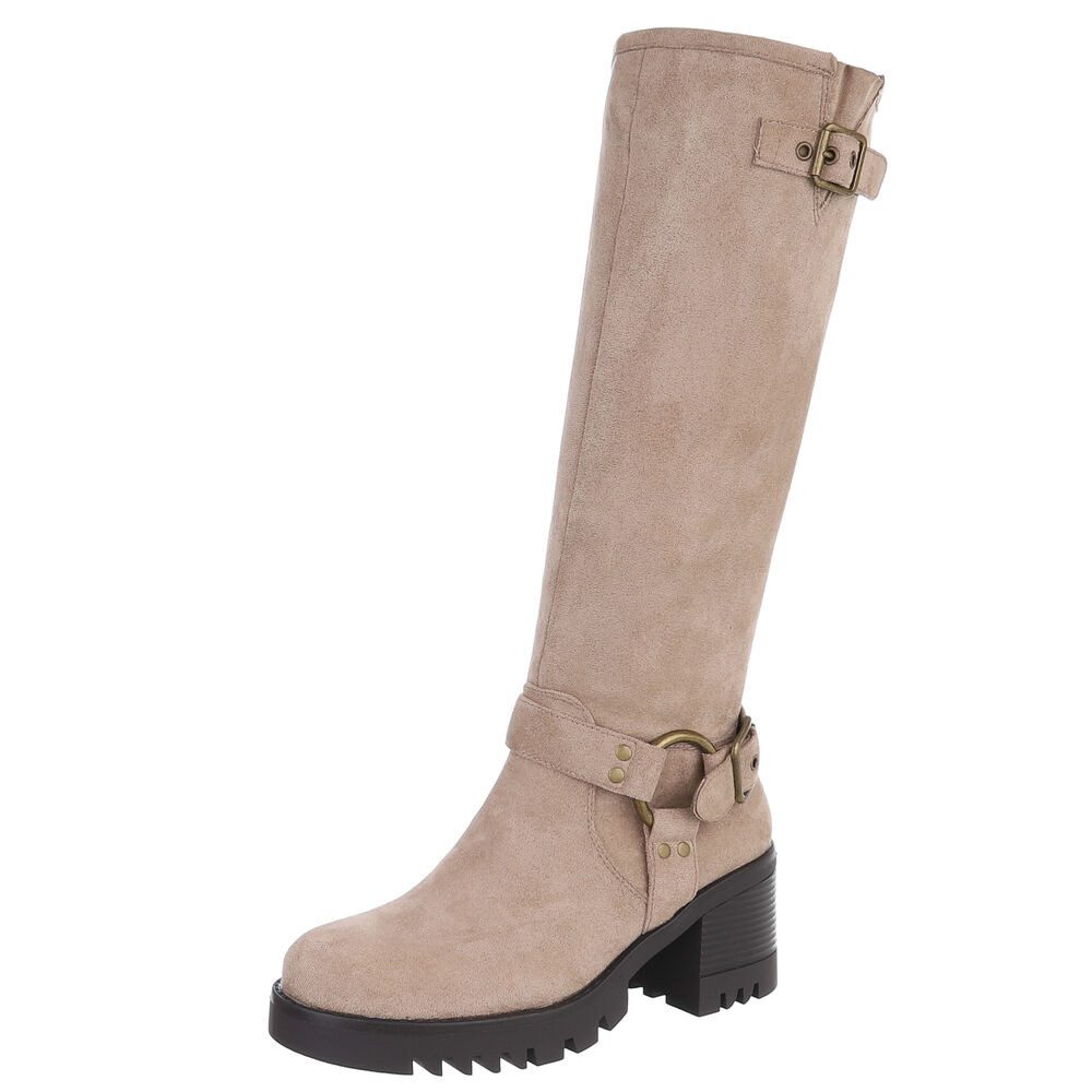 Ital-Design Stylische Damen-Stiefel mit Schnalle und günstig online kaufen