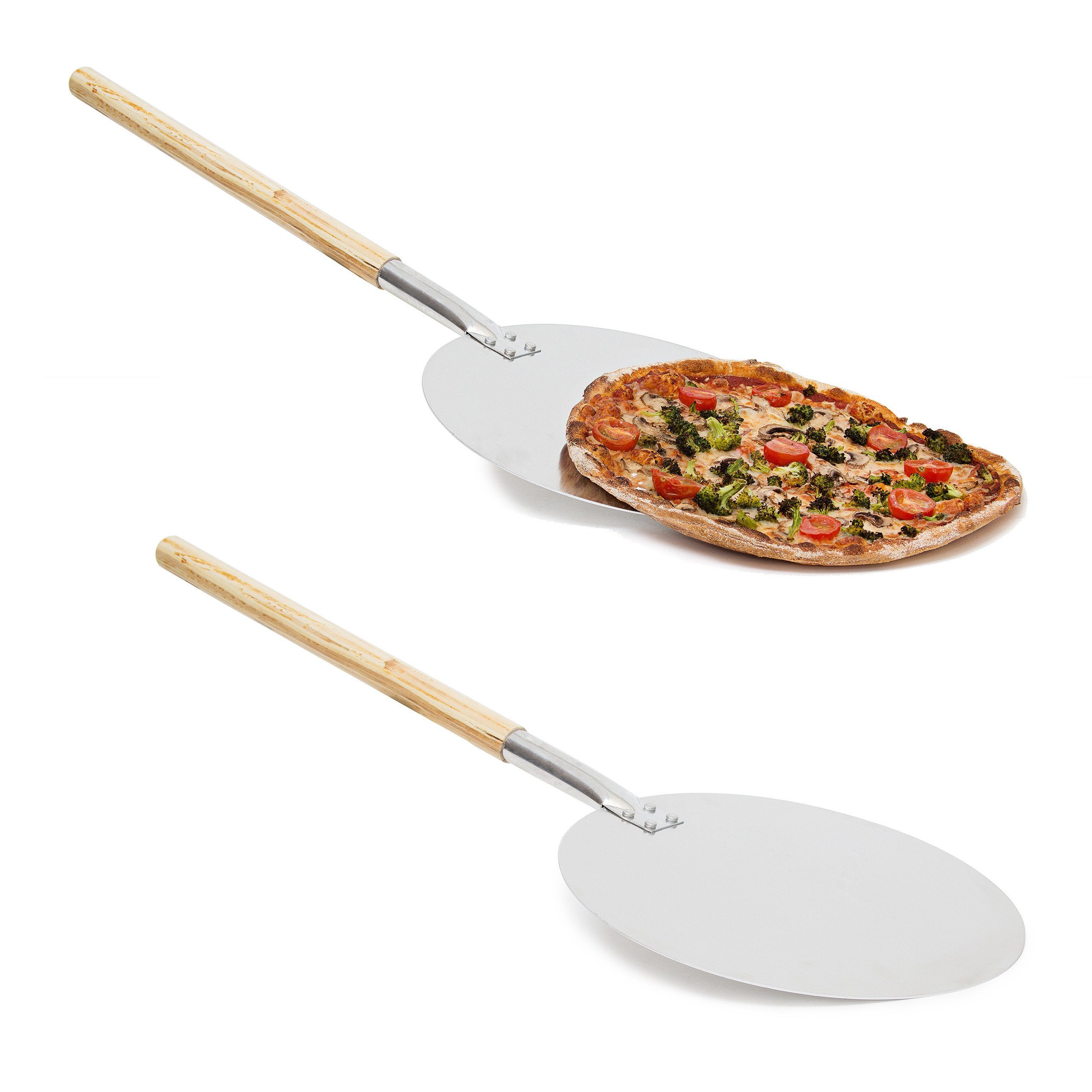 Pizzaschieber 2 x Pizzaschaufel rund