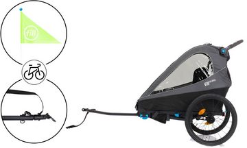 Fillikid Fahrradkinderanhänger Biketrailer Fill Rhino, für 2 Kinder, inklusive Deichsel