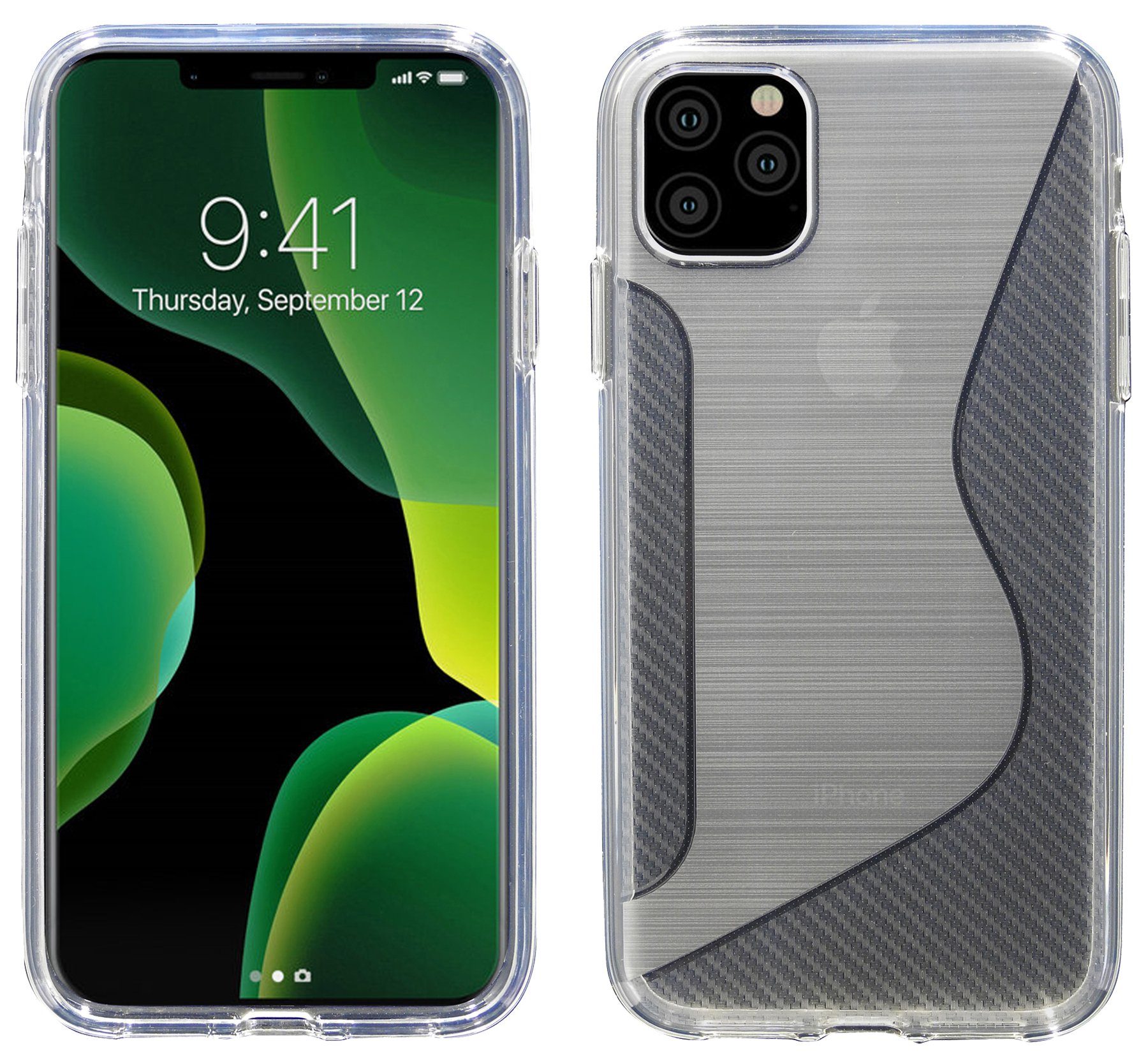 cofi1453 Handyhülle S-Line Silikon Hülle für Apple iPhone 11 Pro, Case Cover Schutzhülle Bumper