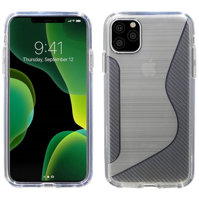 cofi1453 Handyhülle S-Line Silikon Hülle für Apple iPhone 11 Pro Case Cover Schutzhülle Bumper