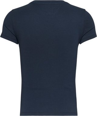 Tommy Jeans T-Shirt Slim Tee Linear Logo Shirt mit Logostickerei