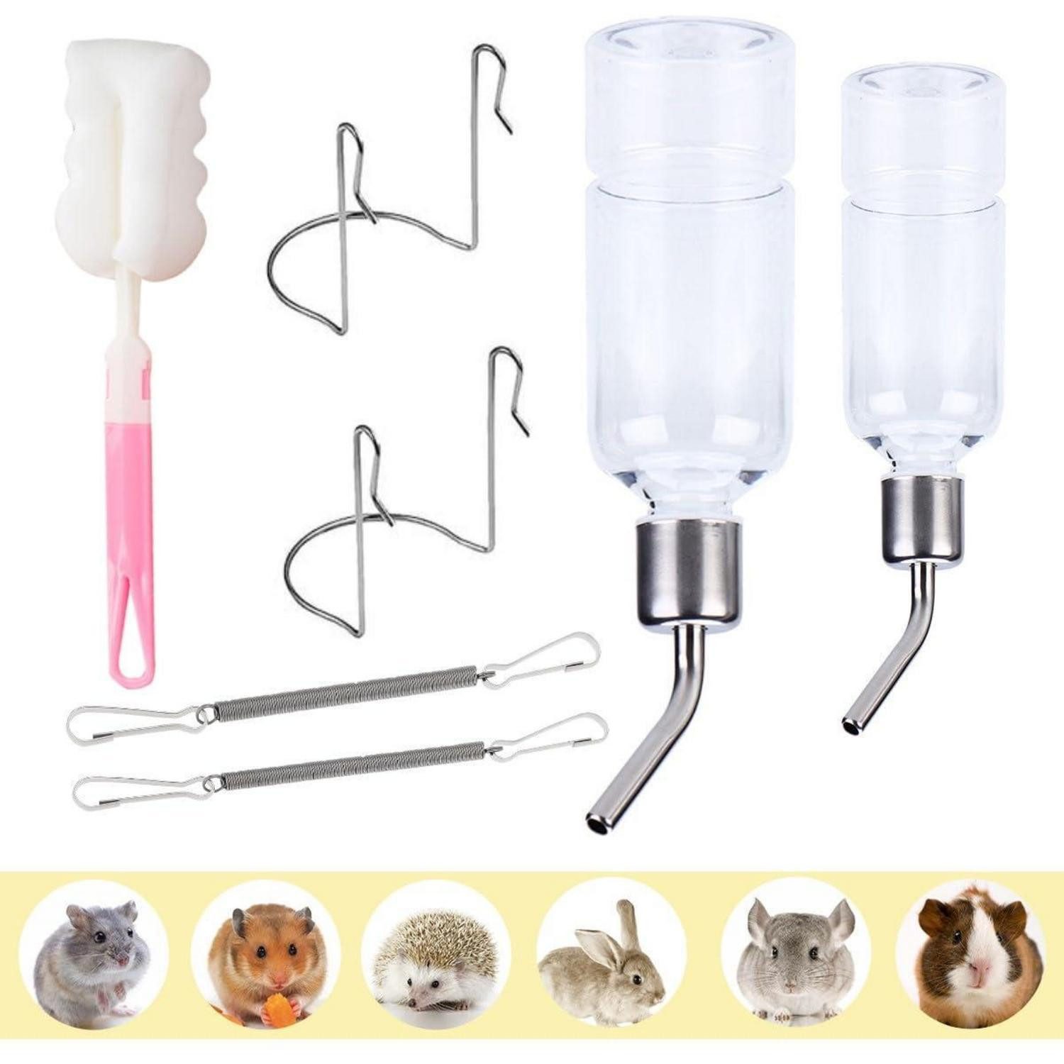 LuxusKollektion Trinkautomat Haustier Wasserflaschen Set 2er 350/180ml Anti-Tropf