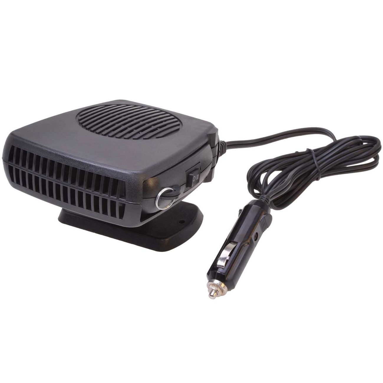Filmer Heizlüfter Tragbarer Auto-Heizlüfter 12V 150W, Scheiben-Enteiser & Ventilator, mit Haltegriff/2 Modi: Heizen zur Enteisung Kühlen als Ventilator