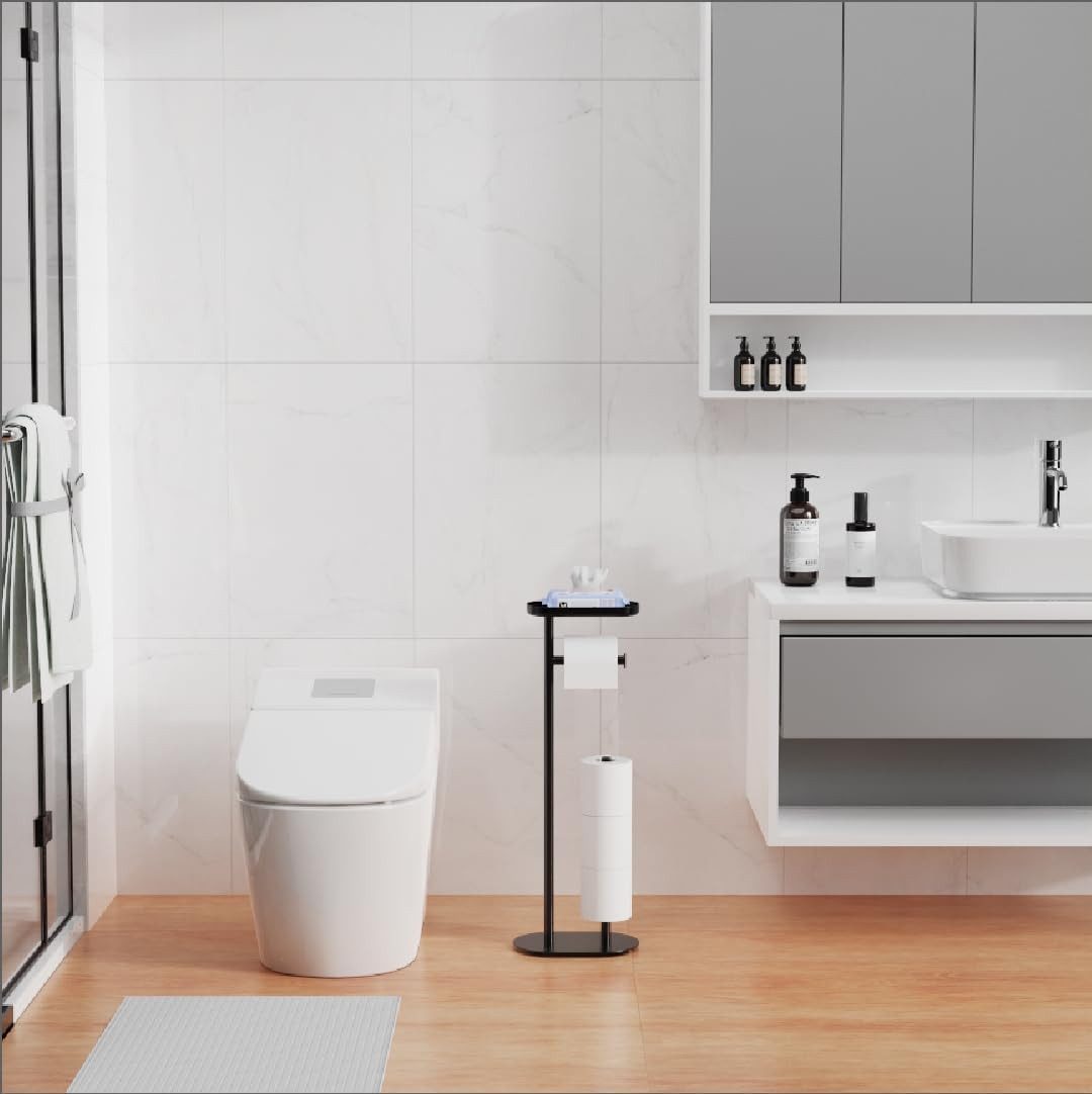 LA CUTE Toilettenpapierhalter Freistehender Toilettenpapierhalter mit Ablag günstig online kaufen