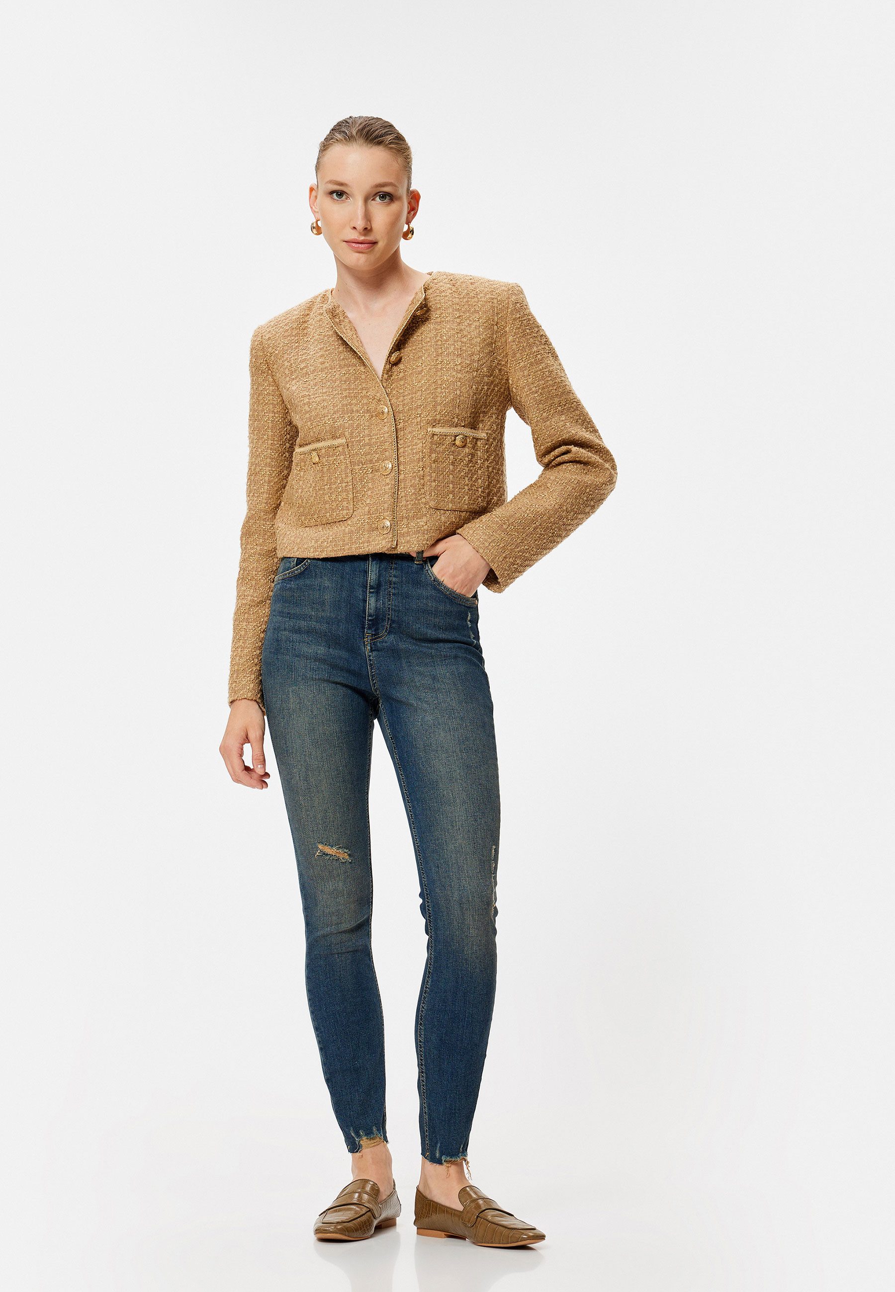 Koton Skinny-fit-Jeans Hohe Leibhöhe Skinny