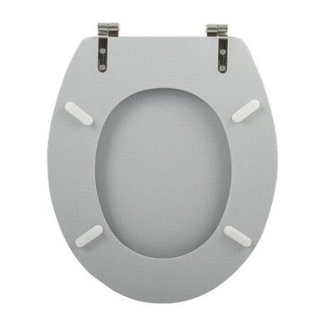 MSV WC-Sitz INGRES, Toilettendeckel MDF, Scharniere aus Edelstahl - hochwertige und solide Qualität