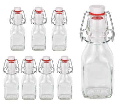 Bormioli Rocco Karaffe »8er Set Glasflaschen Serie Swing mit Bügelverschluss 125ml«