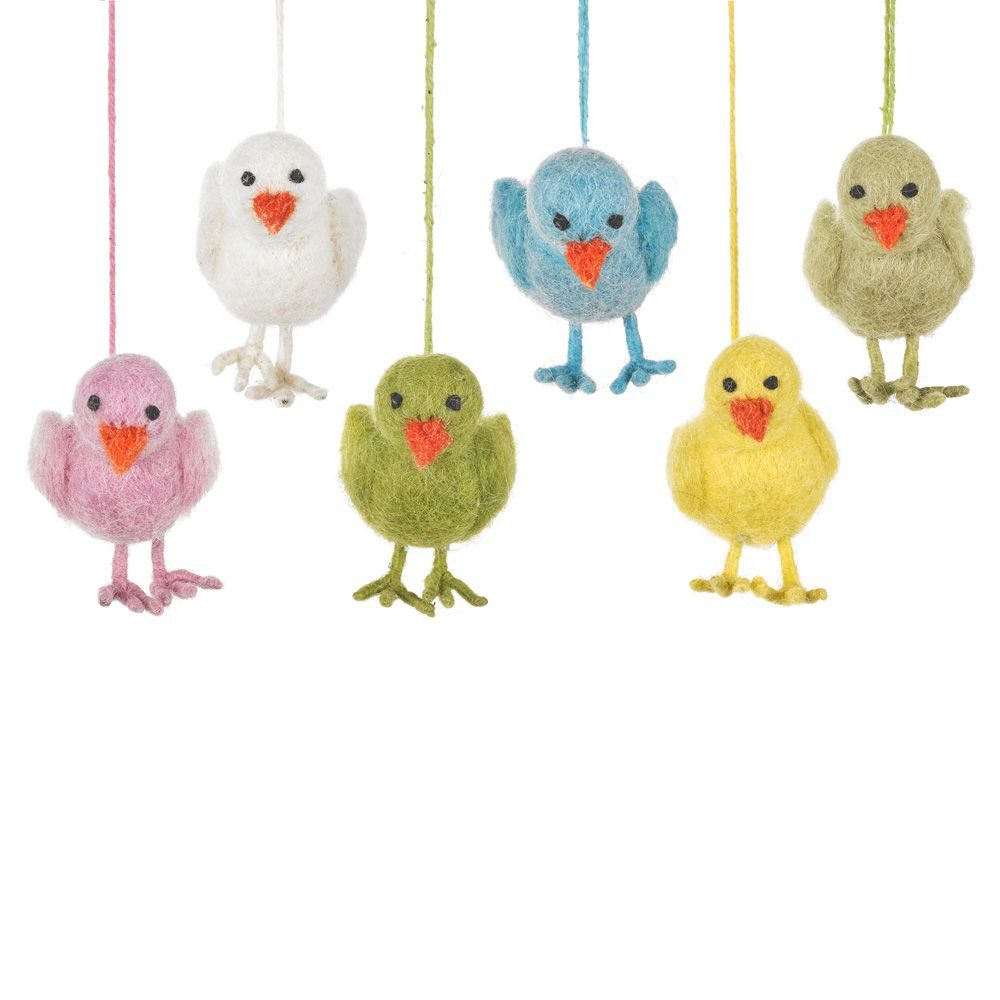 felt so good Osterfigur Osterküken zum Aufhängen (6er-Set) aus Filz