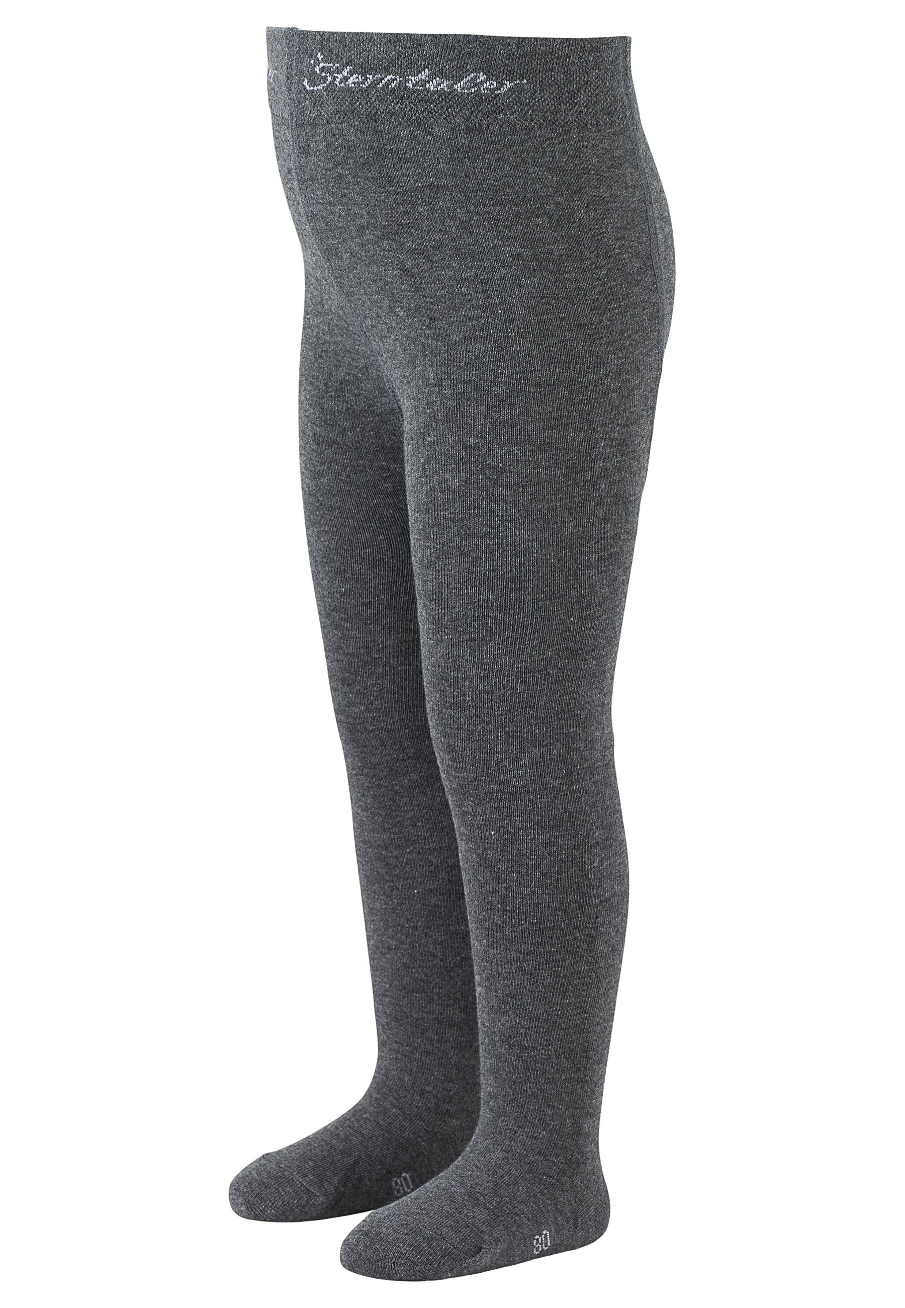 Sterntaler® Strumpfhose Strumpfhose uni (1 St) Krabbelstrumpfhose aus Baumwolle und Komfortbund