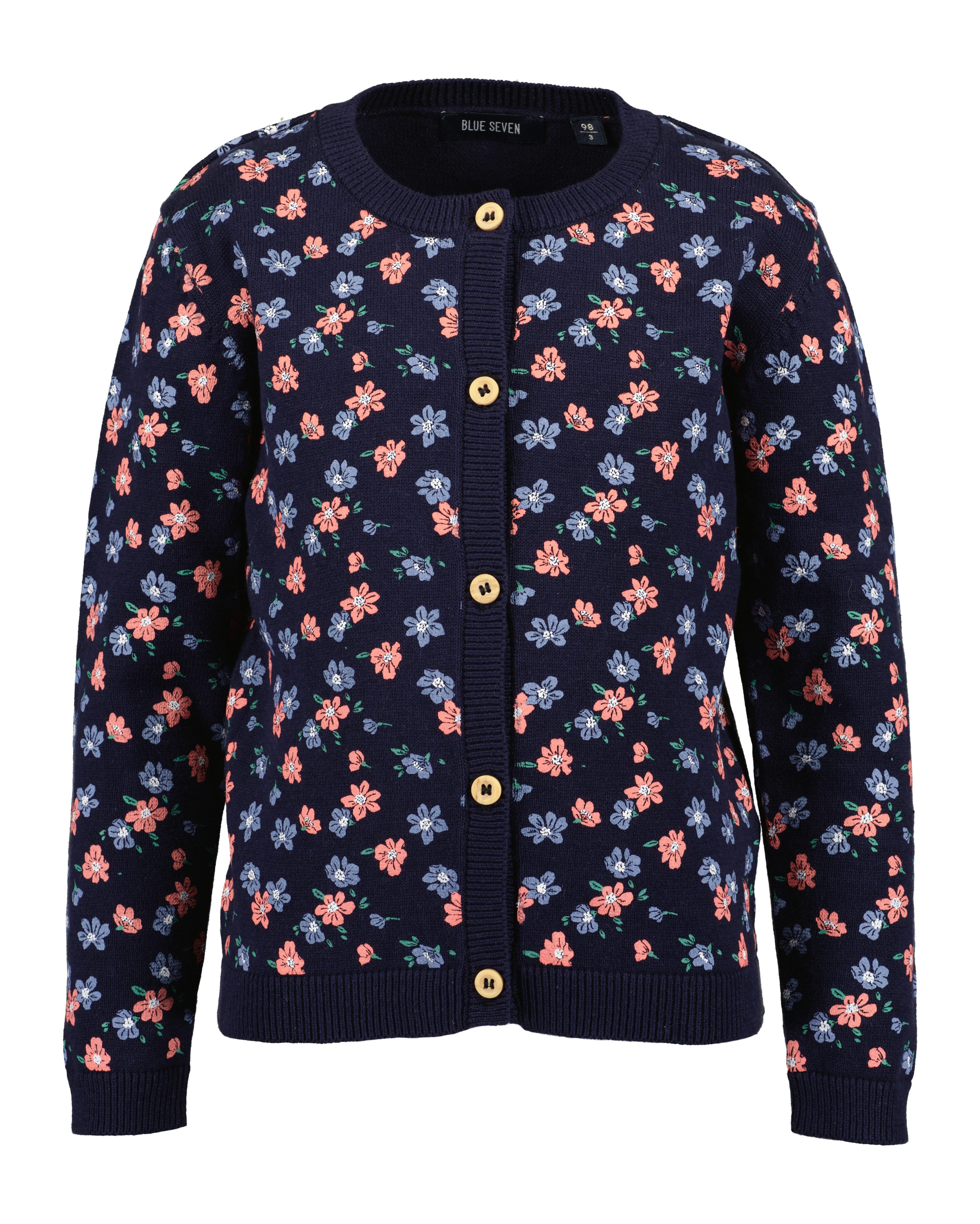 Blue Seven Cardigan im süßen Blüten-Alloverdesign