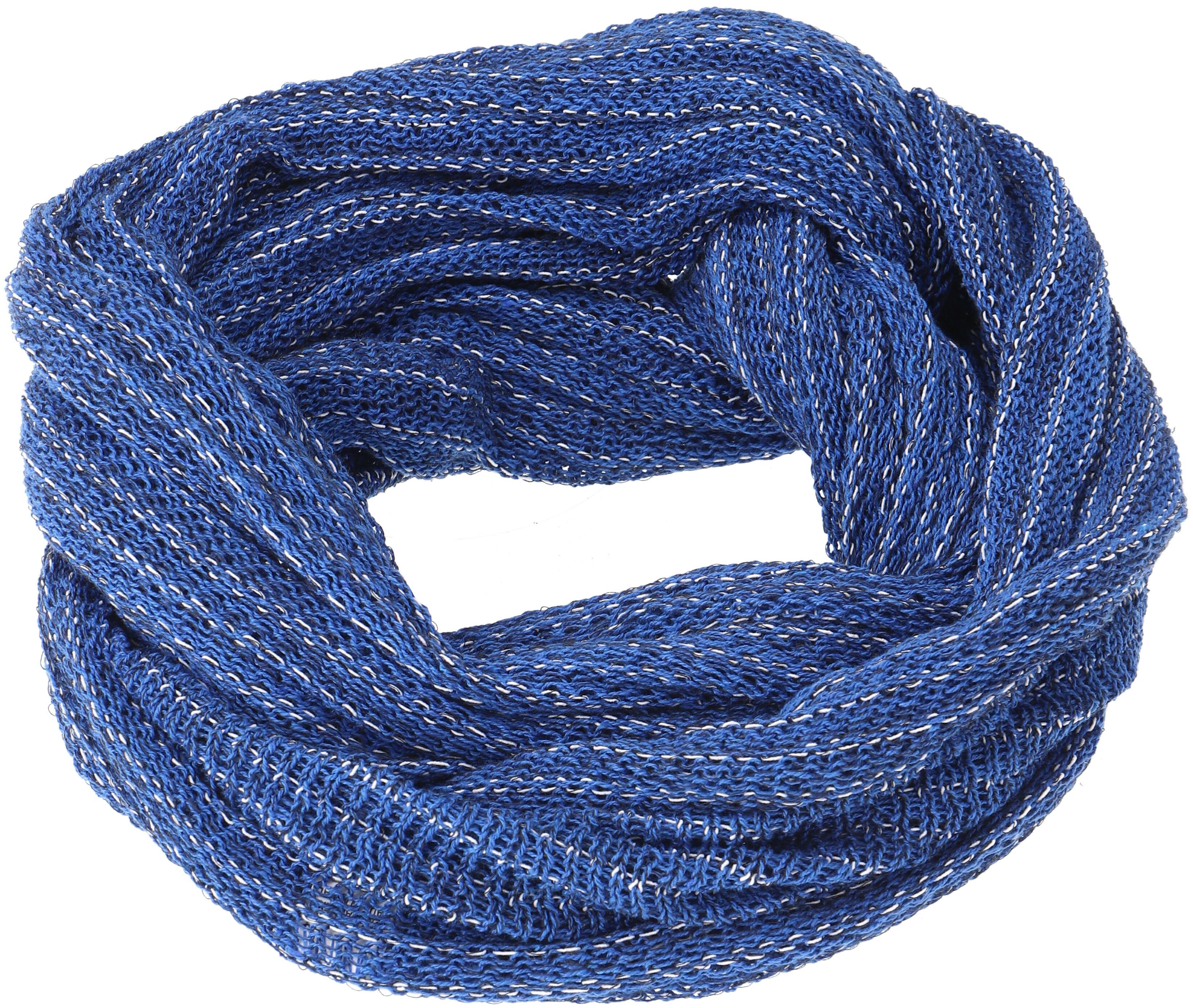 Guru-Shop Halstuch Weicher Loop Schal, Magic Loopschal - blau