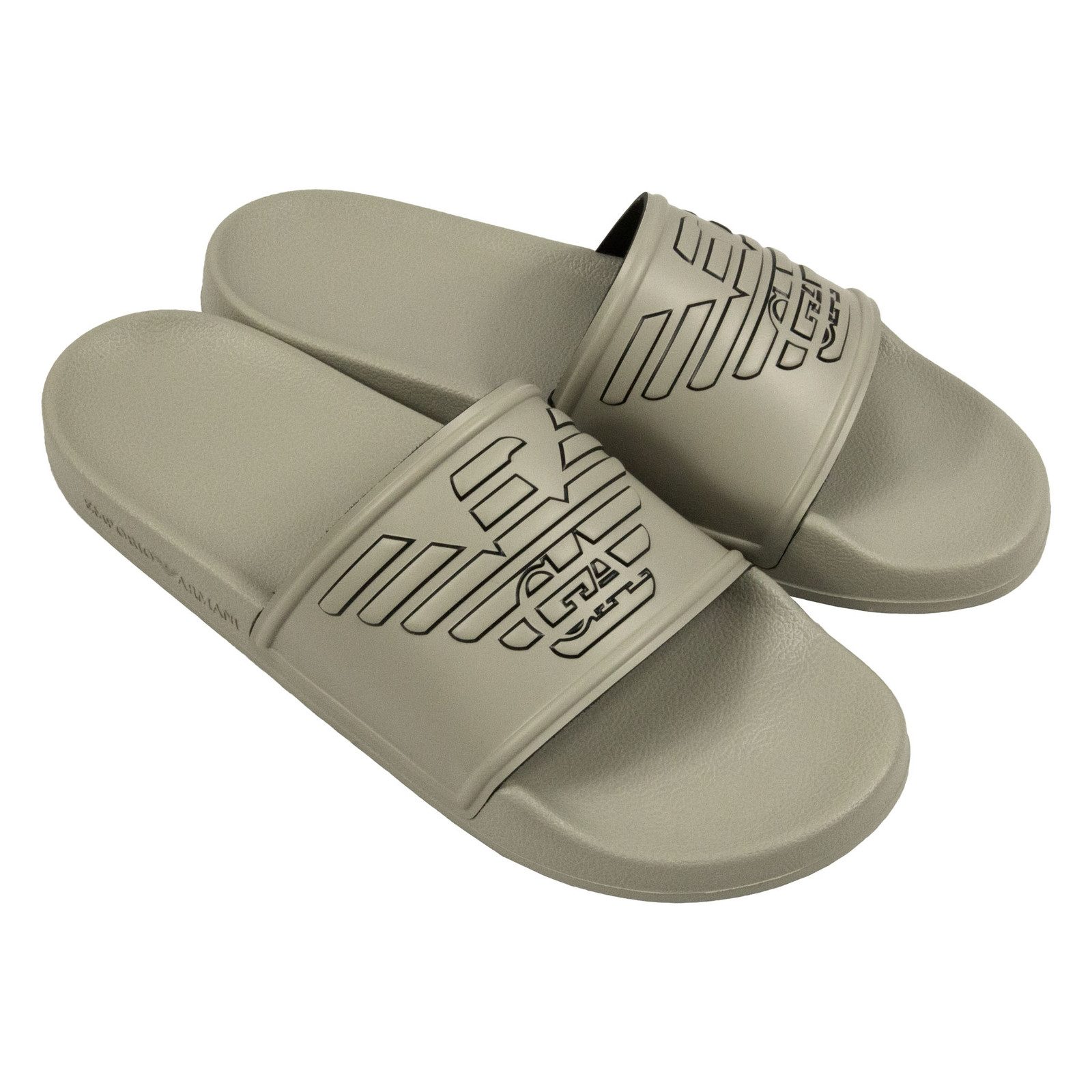 Emporio Armani Badeschuh Badepantolette mit Adler in Relief-Optik