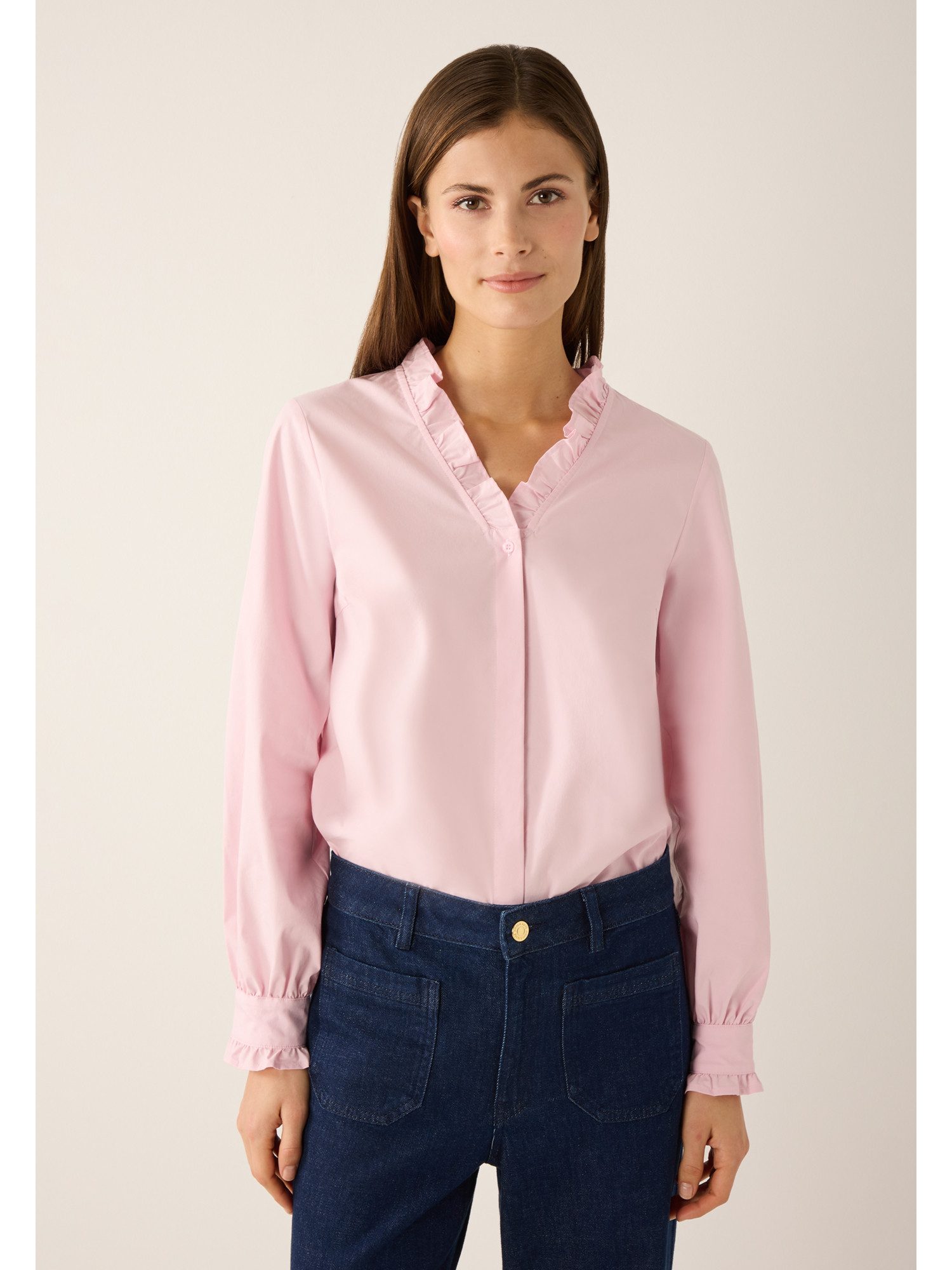 MORE&MORE Langarmbluse feminine Stretch-Langarmbluse günstig online kaufen