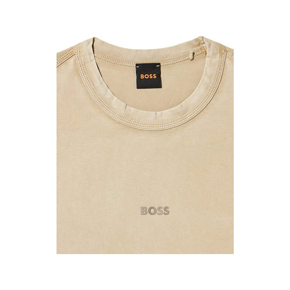 HUGO T-Shirt beige regular (1-tlg) fit